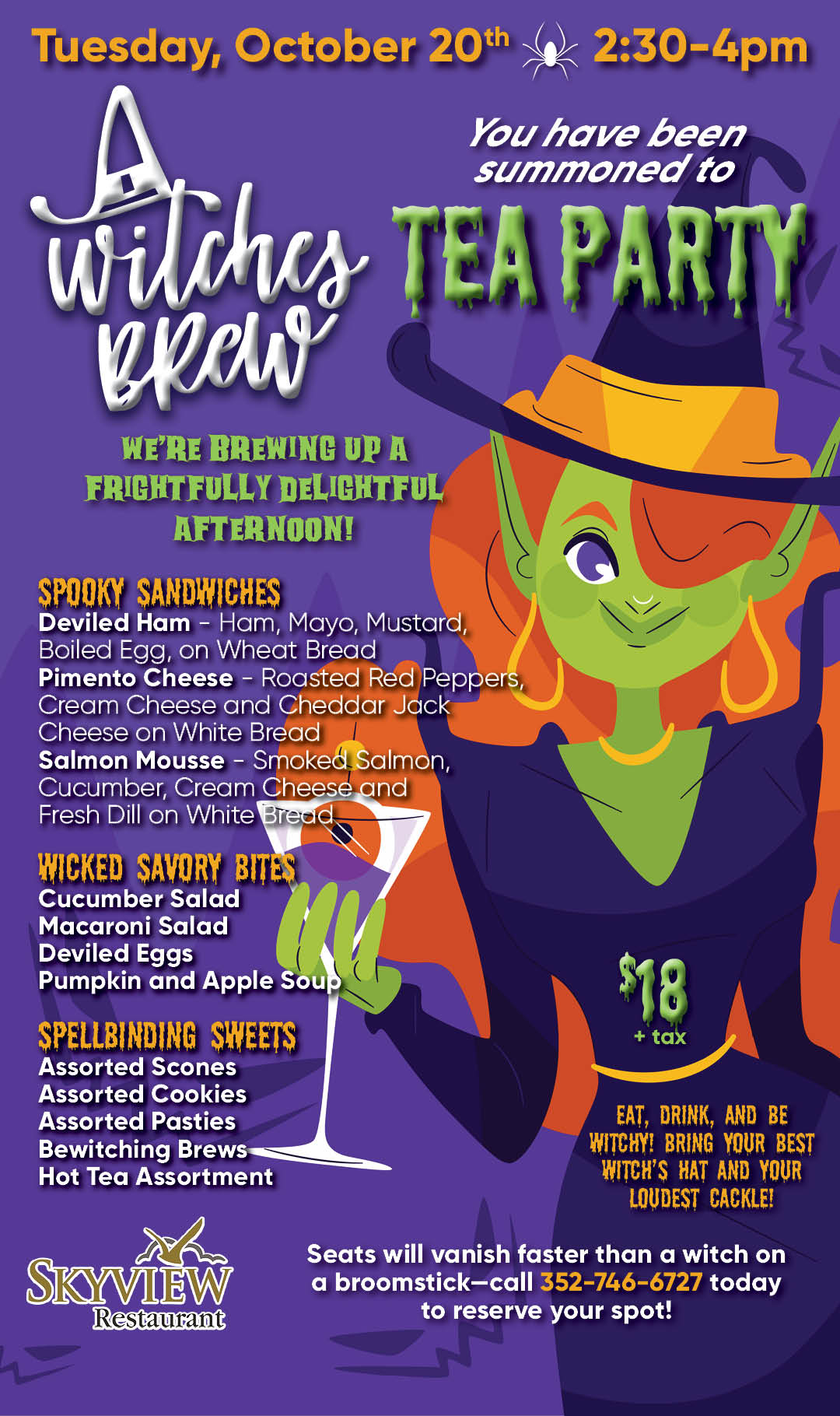 Witches Brew Tea Party Oct 2026 Kiosk