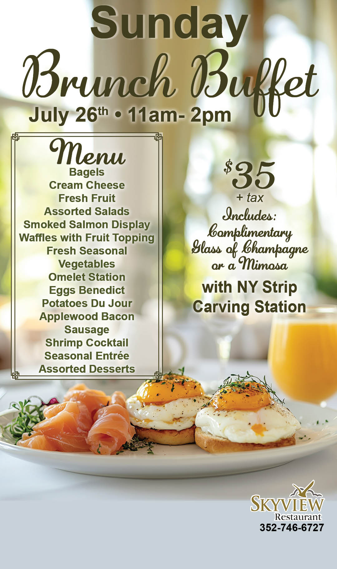 Sunday Brunch Buffet July 2026 Kiosk