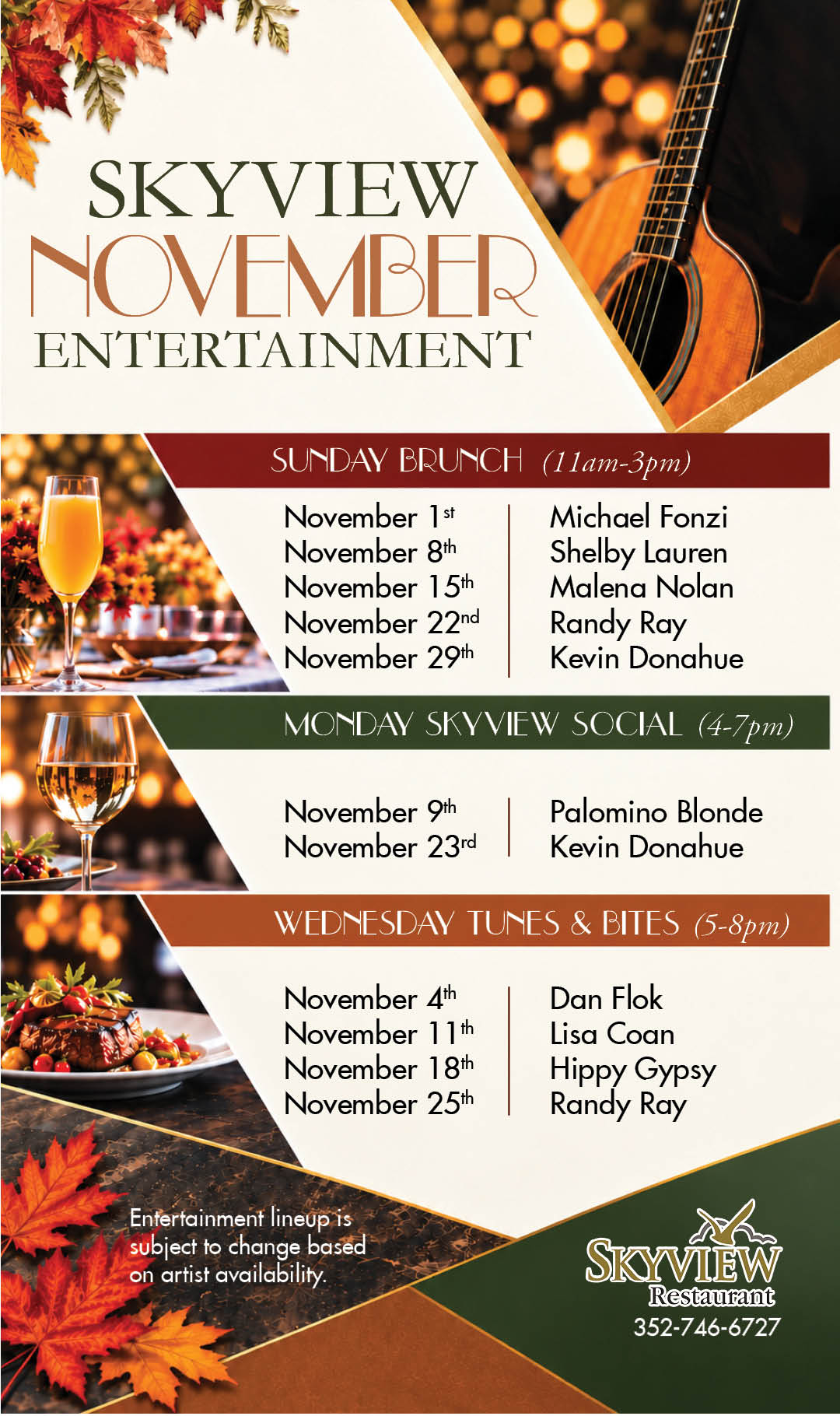 Skyview Monthly Entertainment Nov 2026 Kiosk