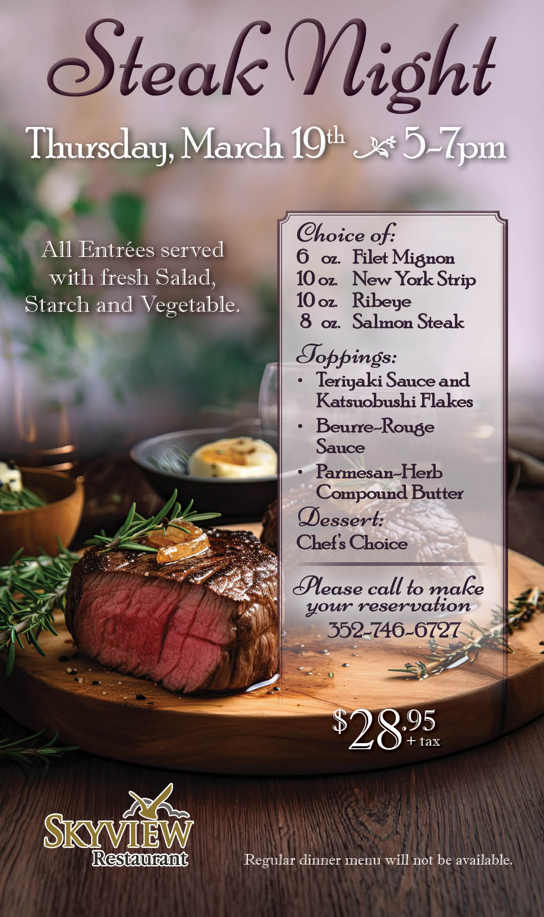 Steak Night Mar 19 2026 Kiosk