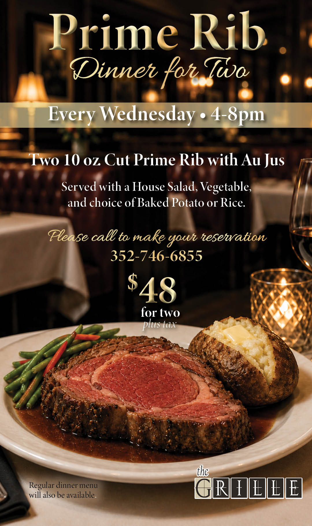 Prime Rib Dinner for 2 Sept 2026 Kiosk