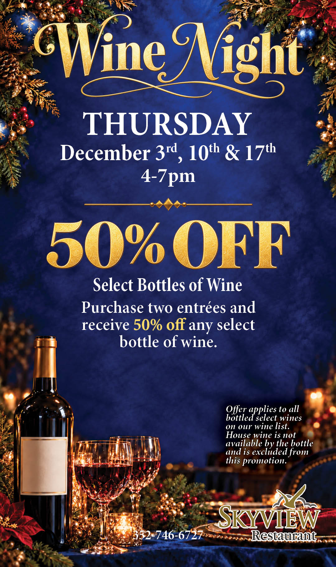 December 3 Wine Night Special Kiosk