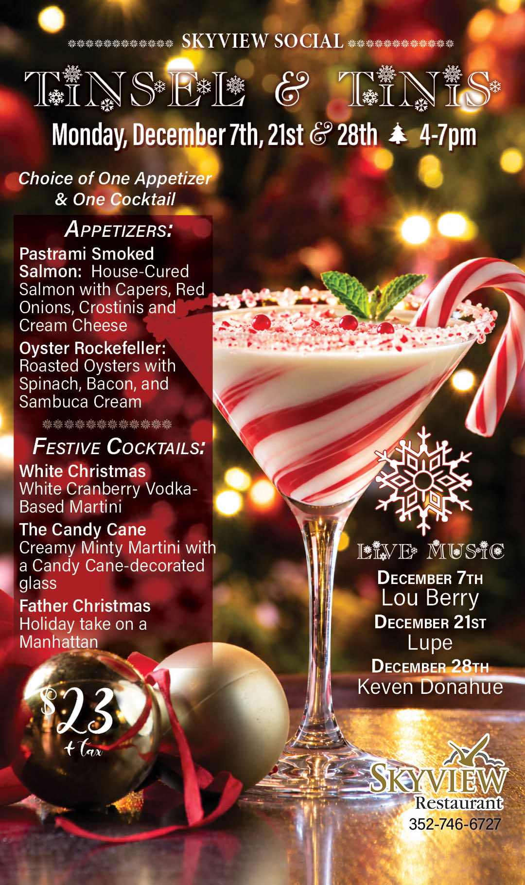 Dec 7 Skyview Social December Kiosk