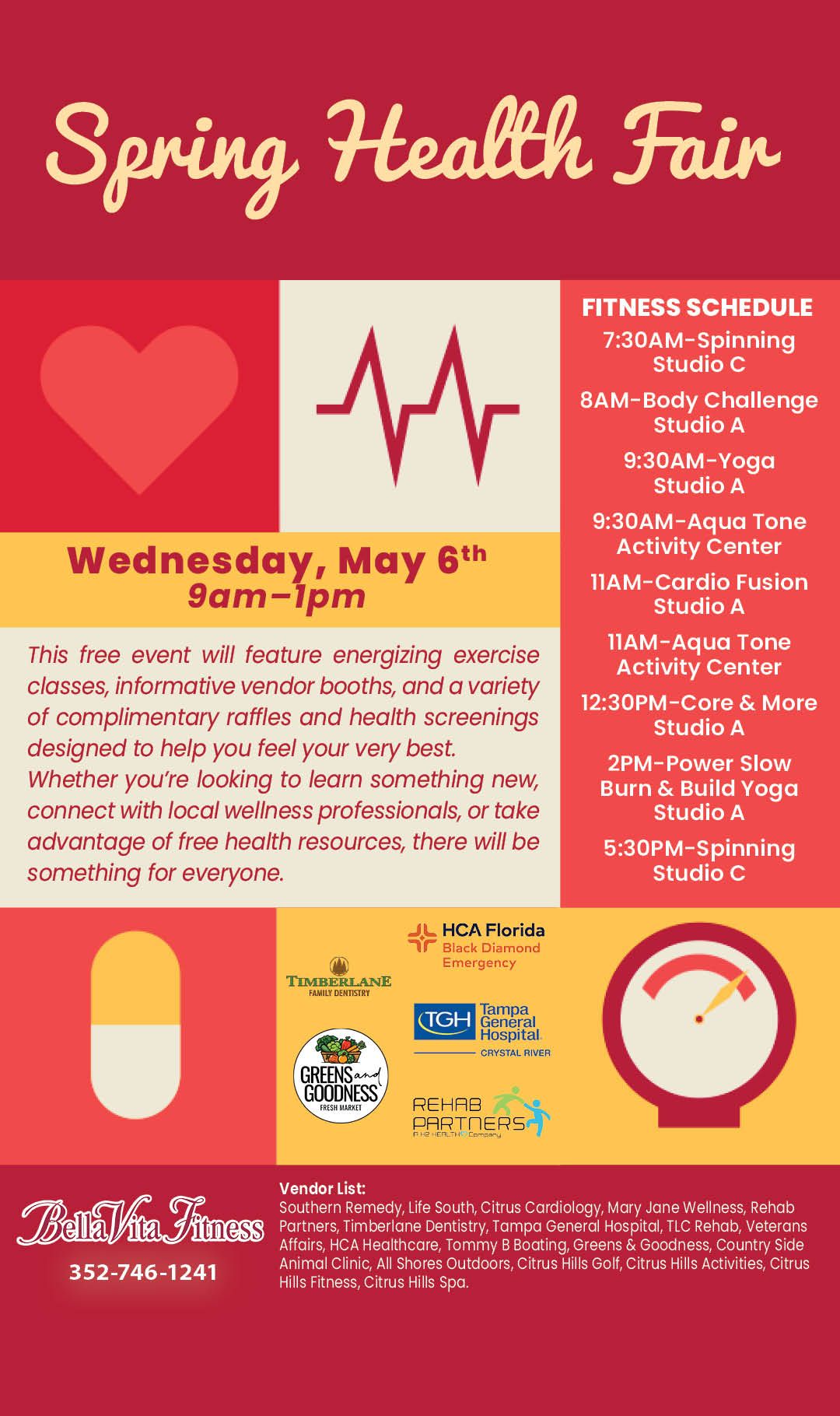 BellaVita Health Fair May 2026 kiosk