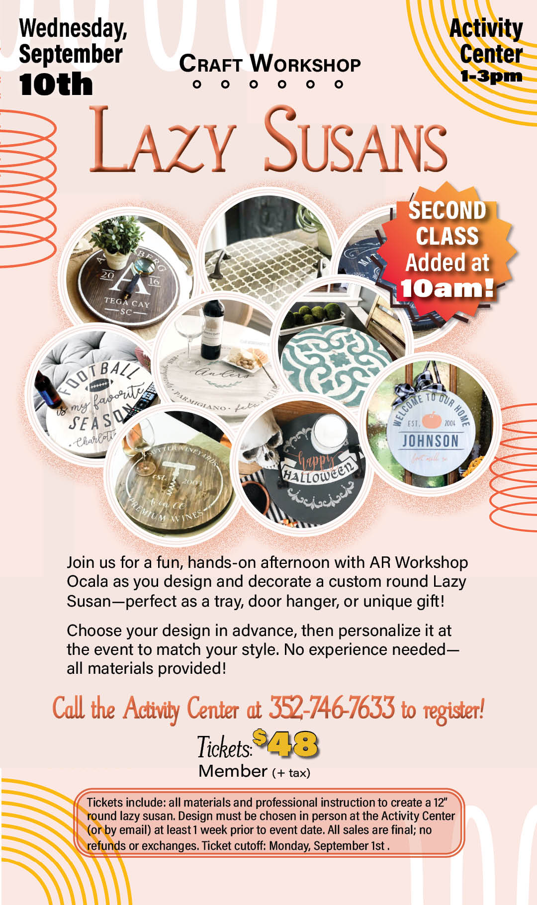 Craft Workshop Lazy Susans Sept 2025 Kiosk add class