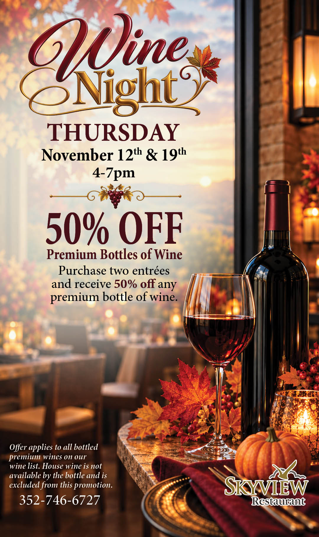 November 12 Wine Night Special Kiosk