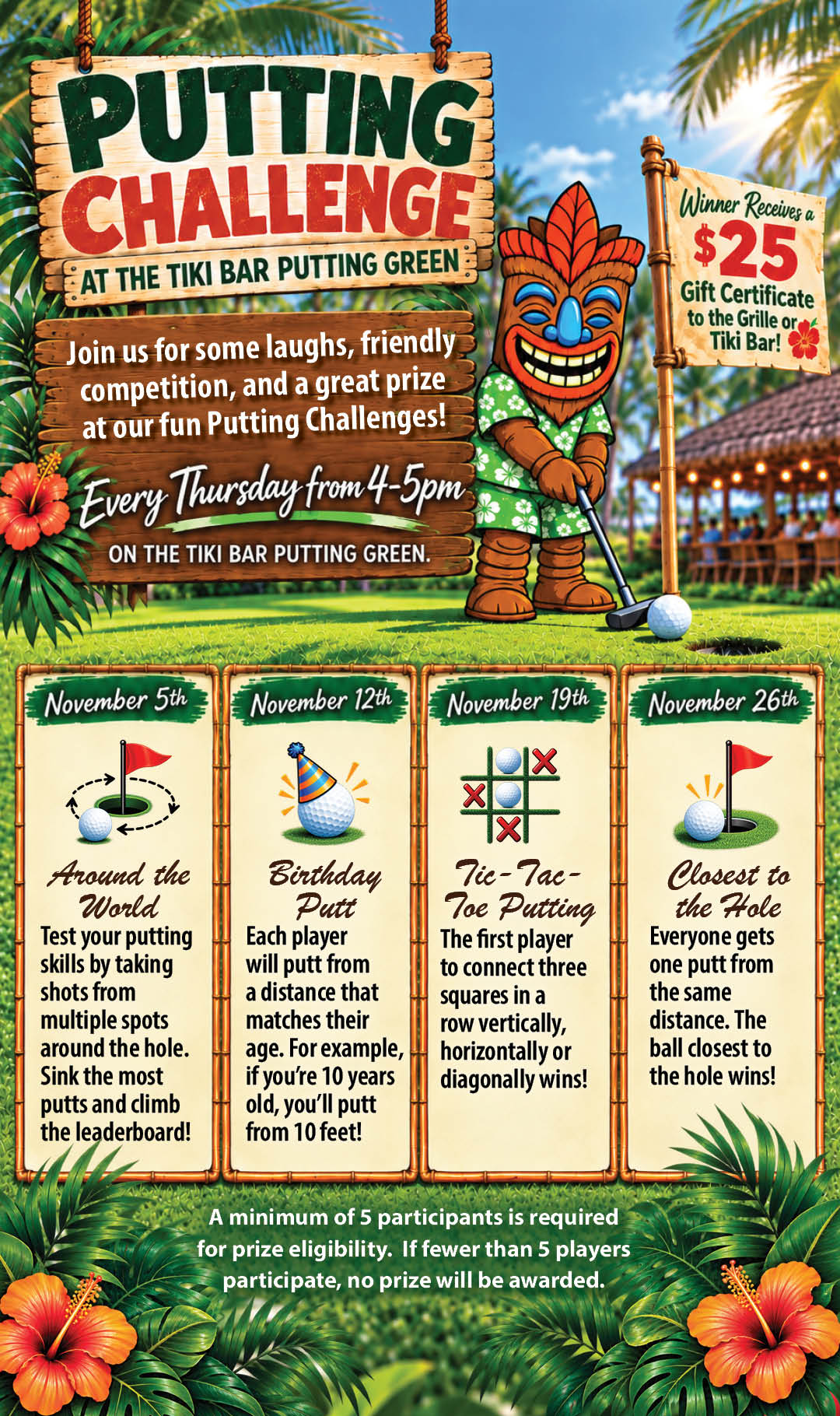 November 5 Tiki Putting Kiosk