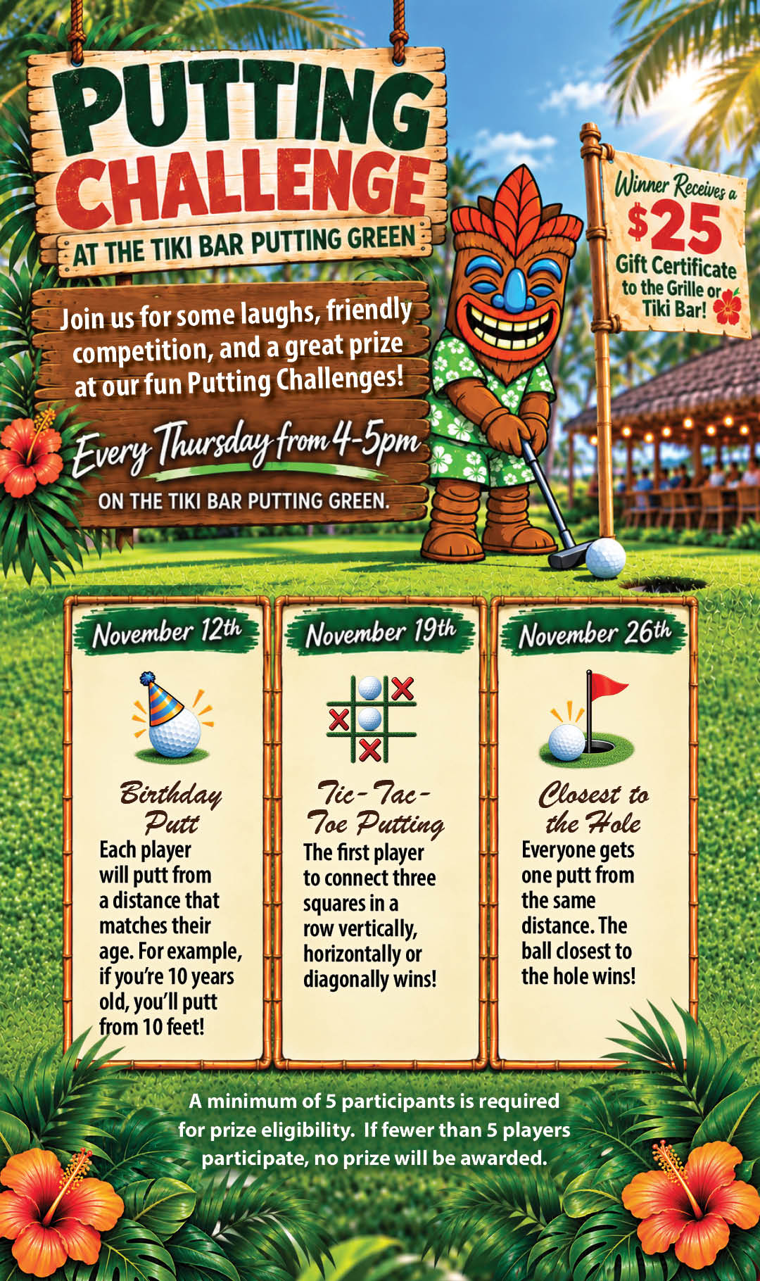 November 12 Tiki Putting Kiosk