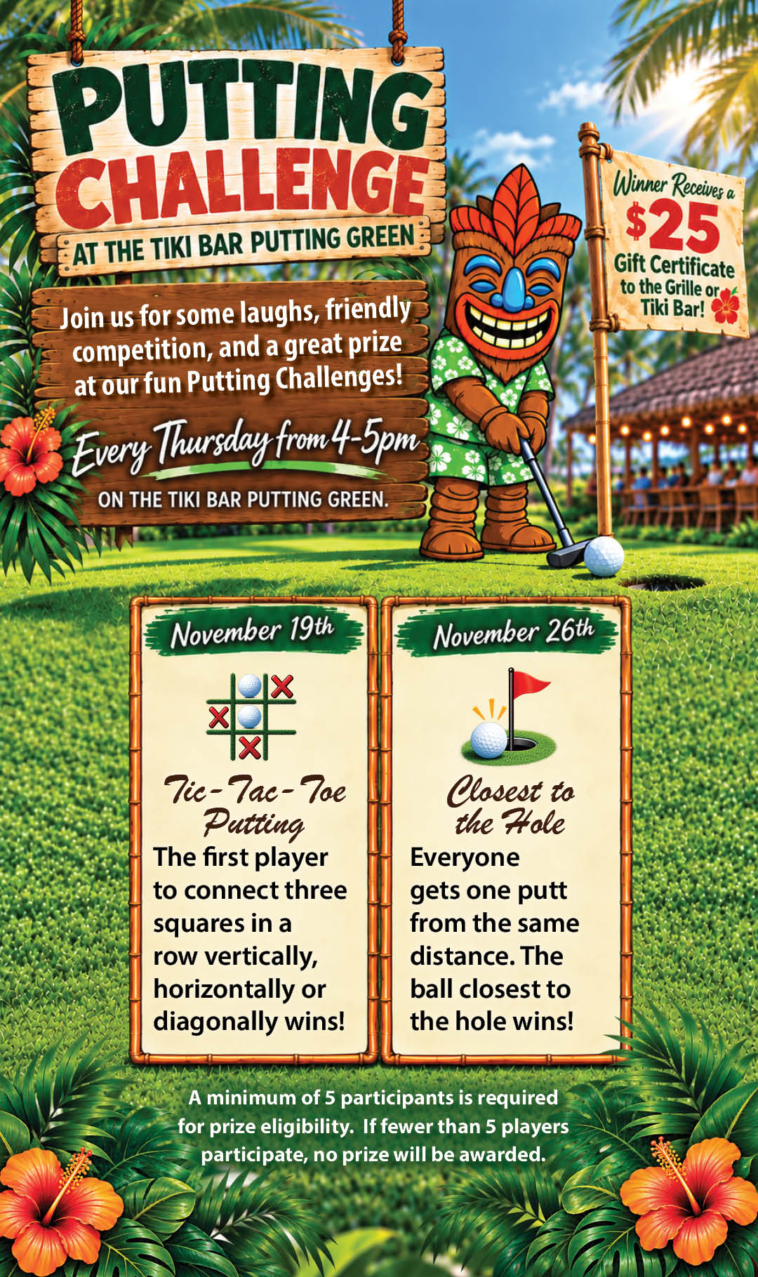 November 19 Tiki Putting Kiosk