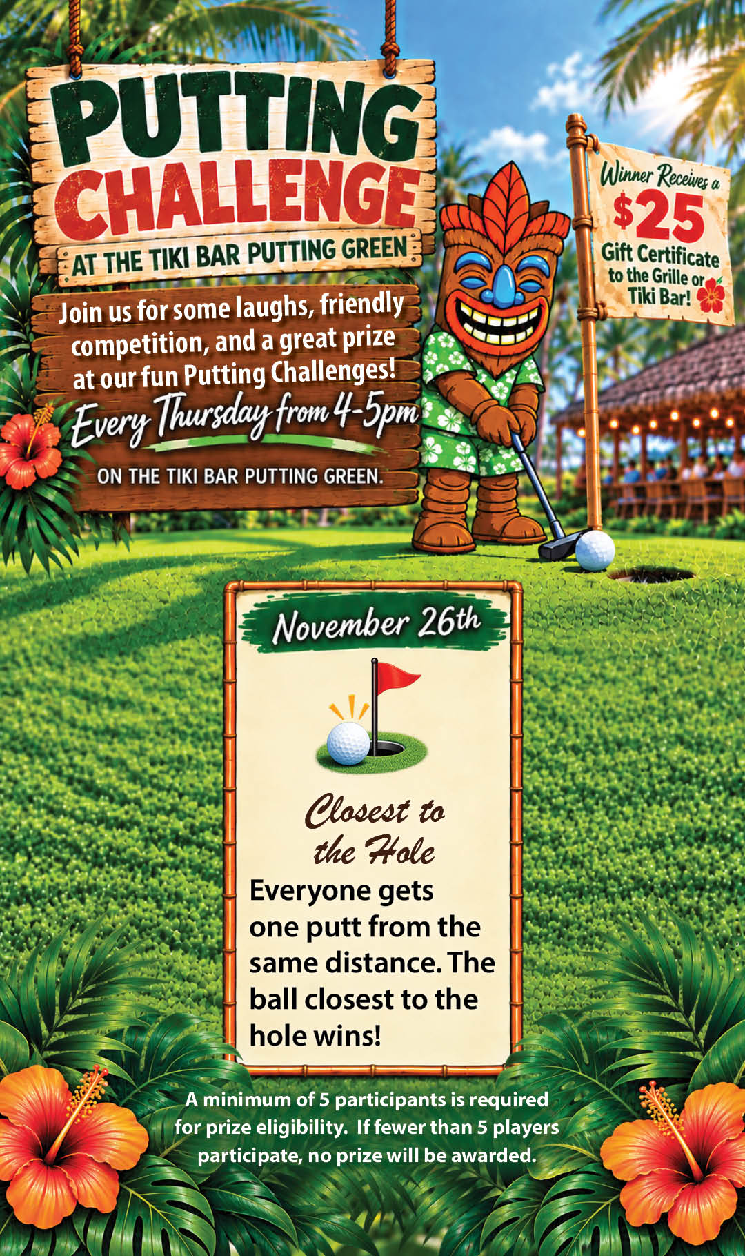 November 26 Tiki Putting Kiosk