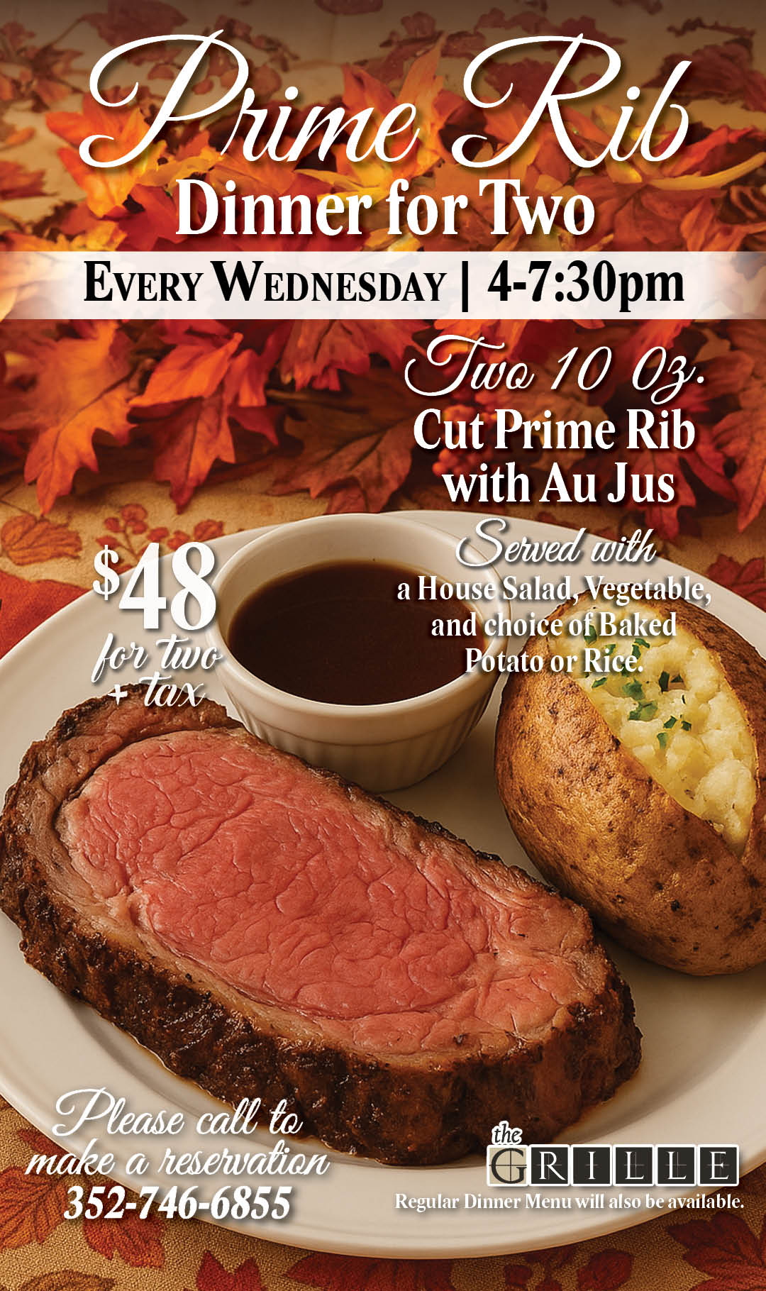 Prime Rib for Two November 2025 Kiosk