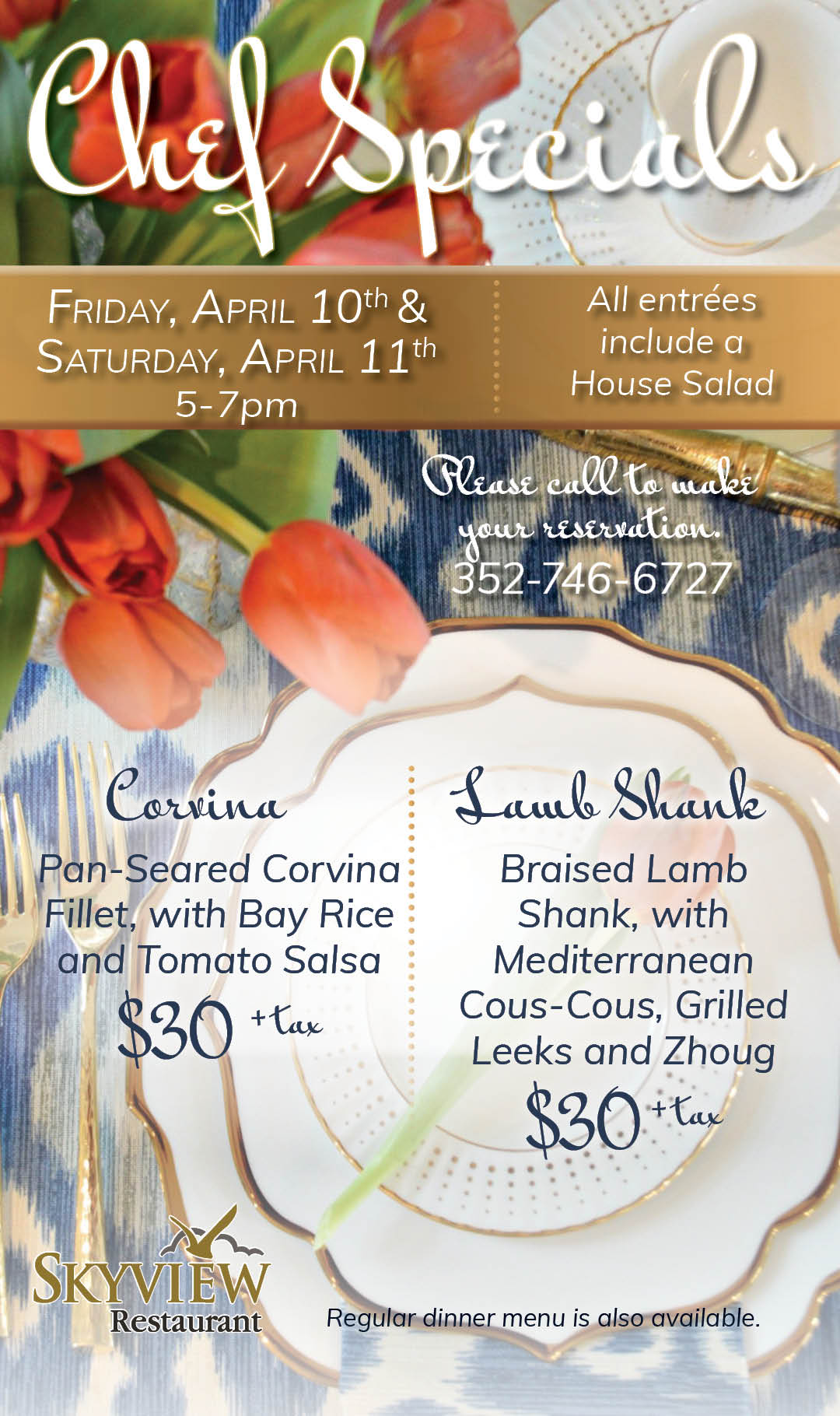 Chef Special Apr 10 and 11 2026 Kiosk