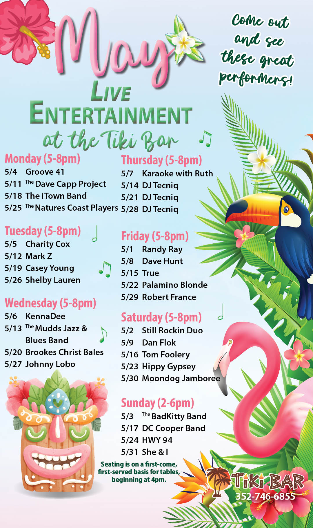 Tiki Entertainment May 2026 Kiosk