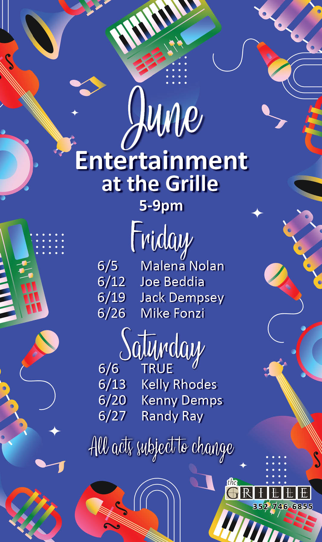 Grille Entertainment June 2026 Kiosk