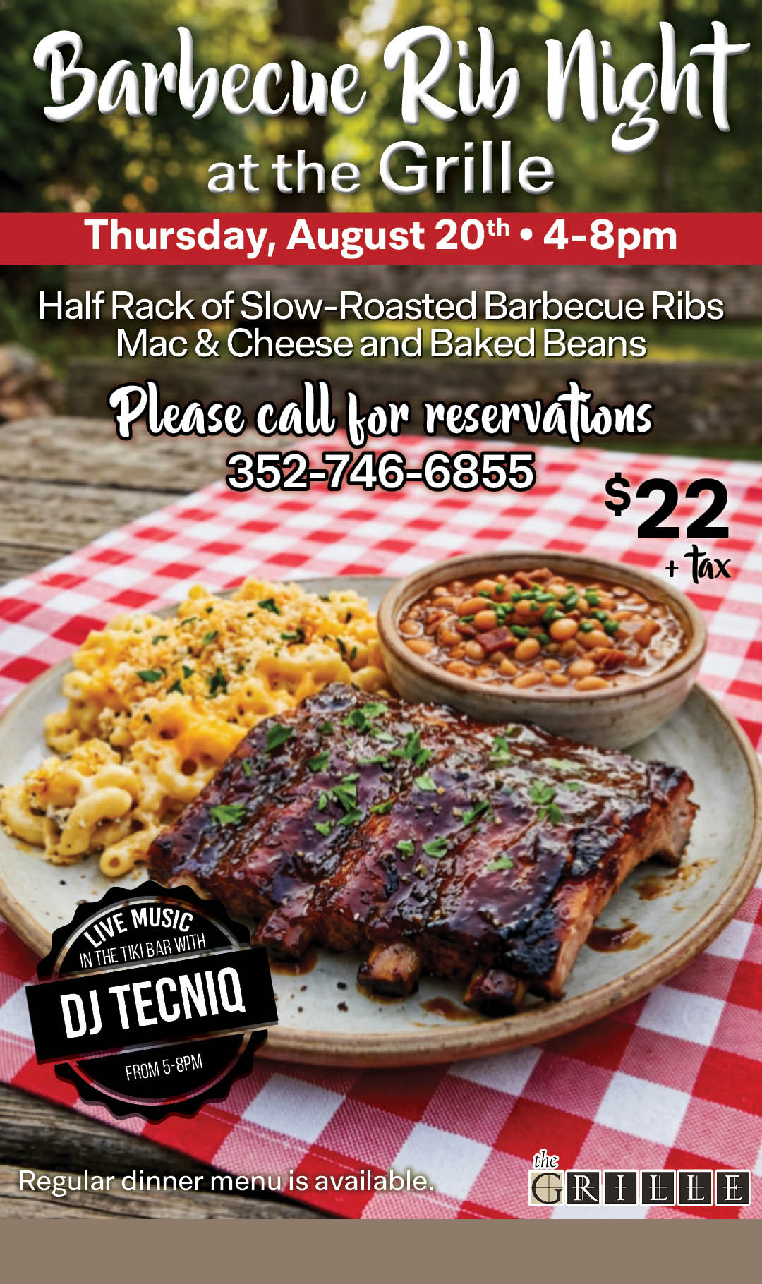 BBQ Rib Night August Kiosk
