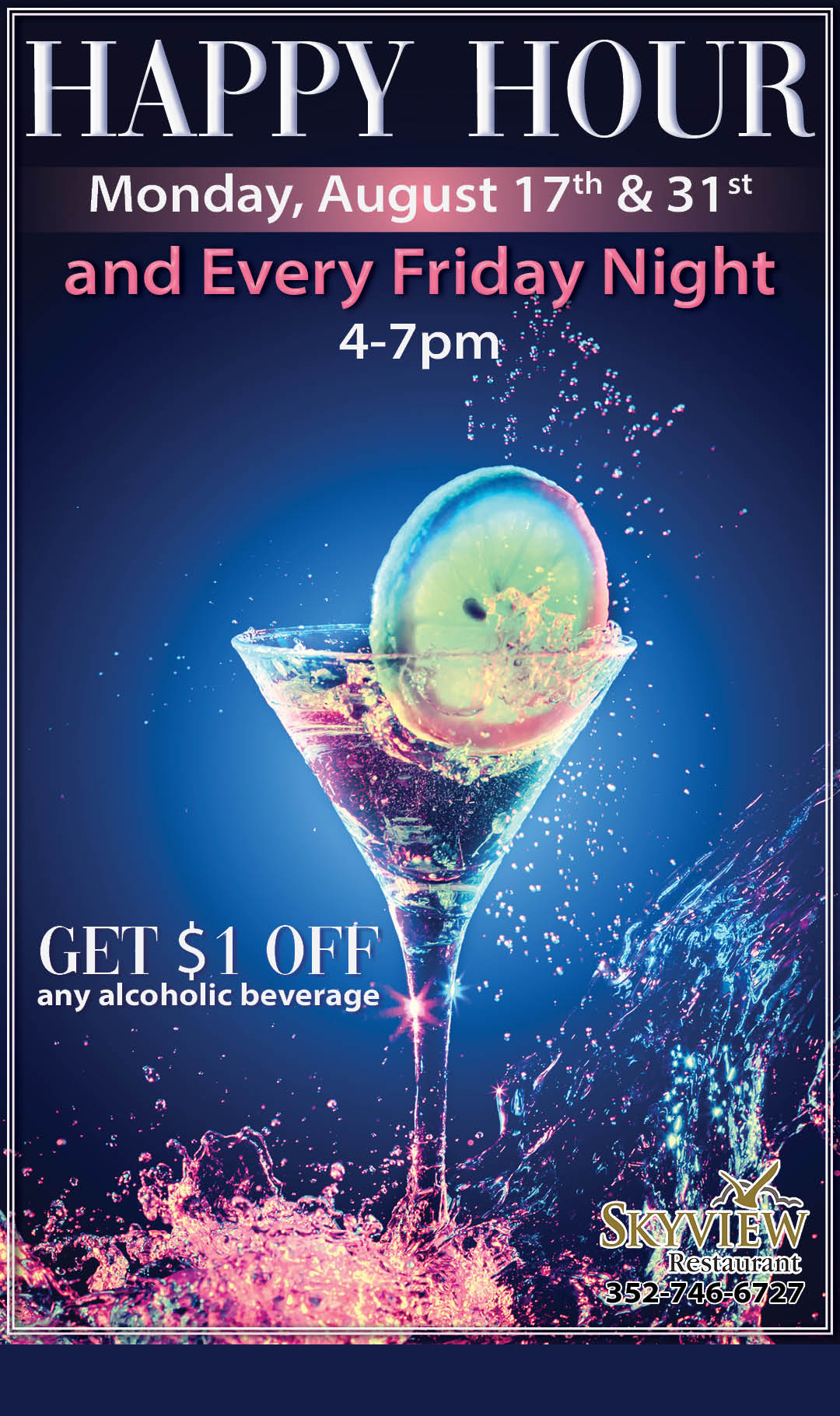 Happy Hour August 17 Kiosk