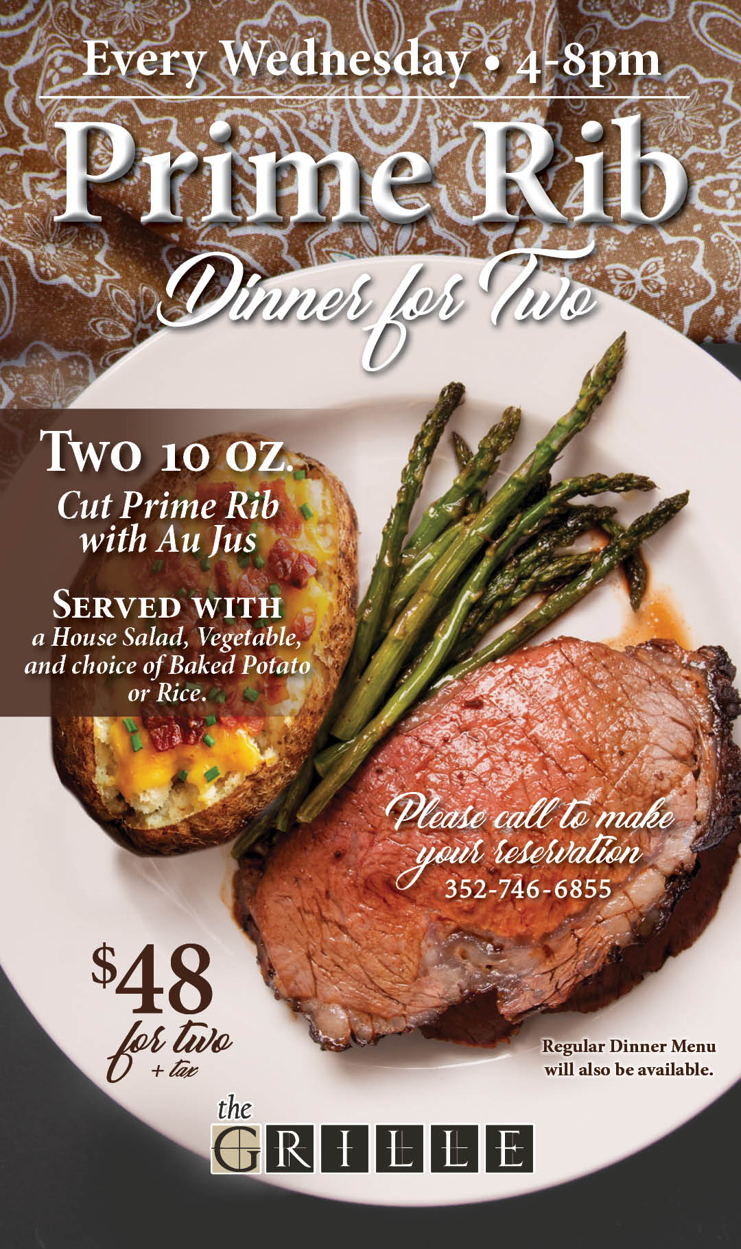 Prime Rib Dinner for 2 June 2026 Kiosk