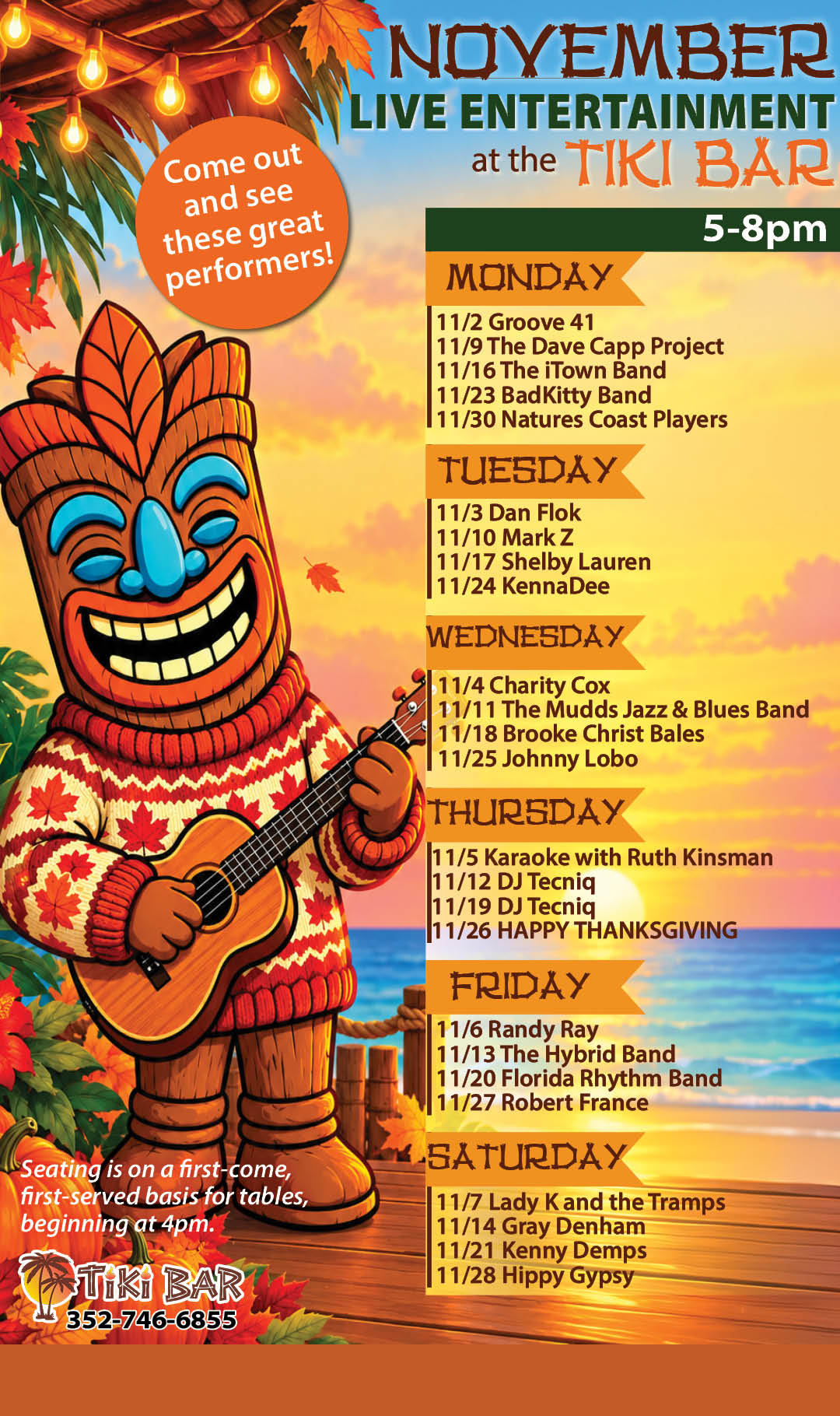 Tiki November Entertainment Kiosk