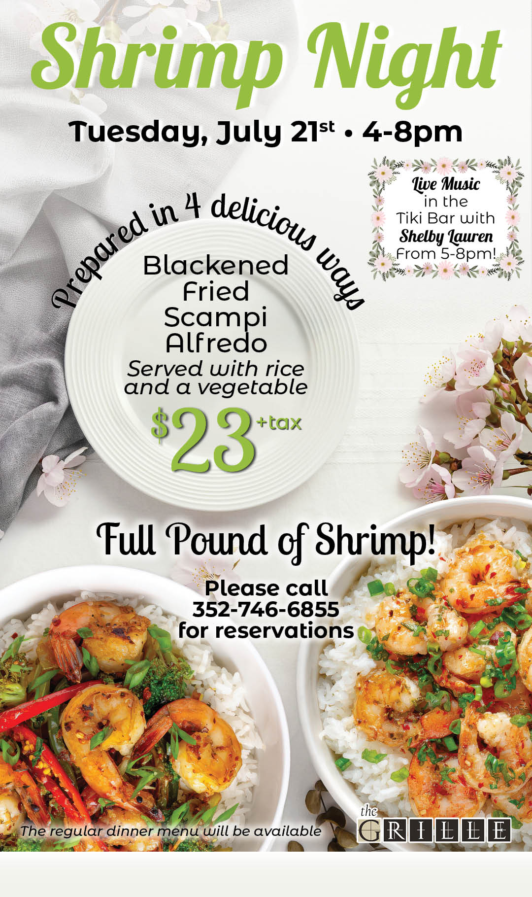 Shrimp Night July 2026 Kiosk