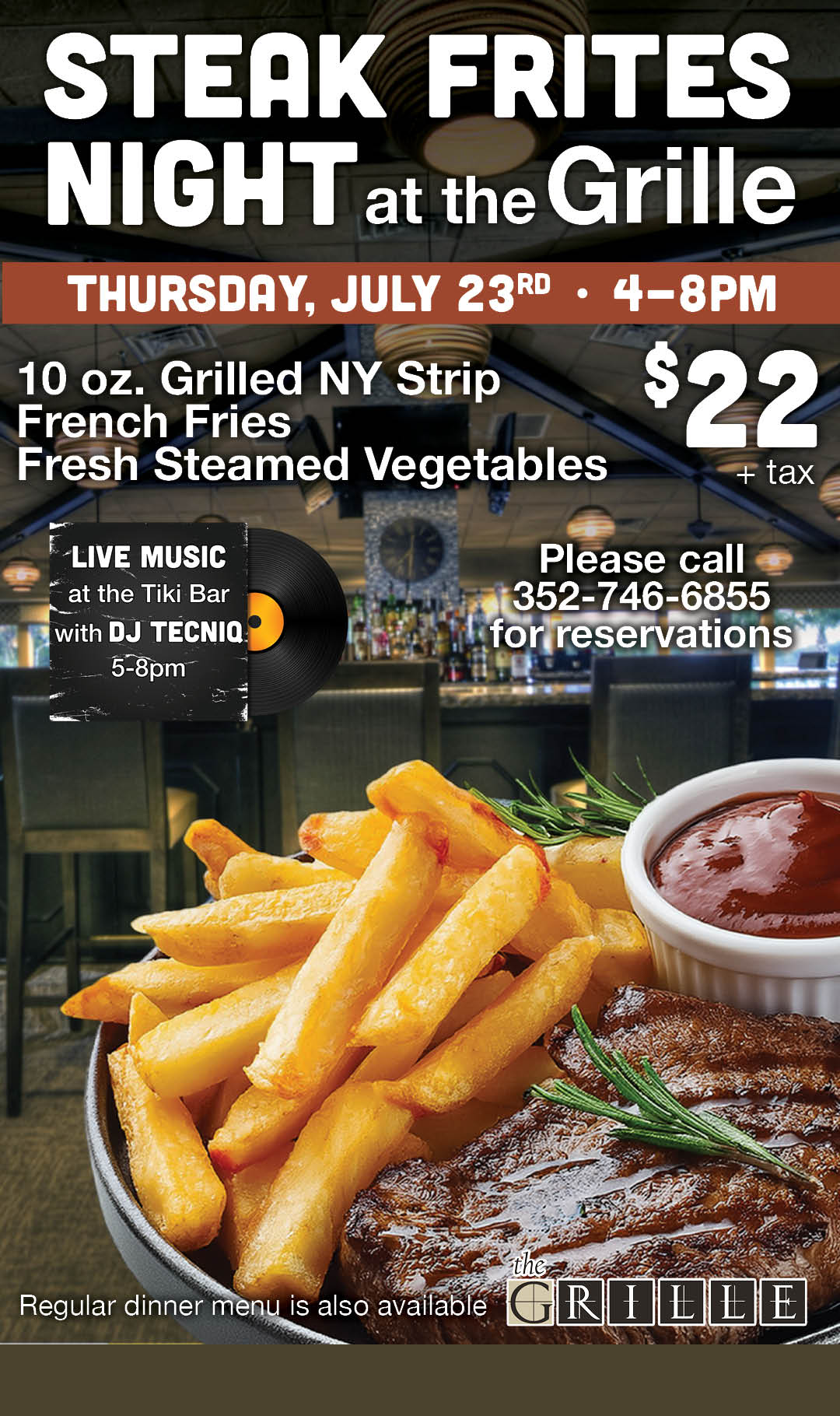 Steak Frites Night July 2026 Kiosk