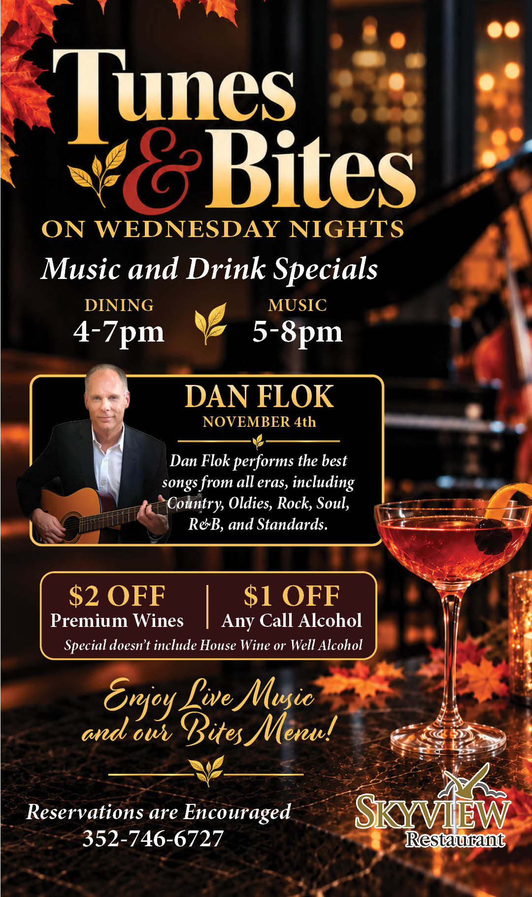 Nov 4 Dan Flok Tunes & Bites Nov Kiosk