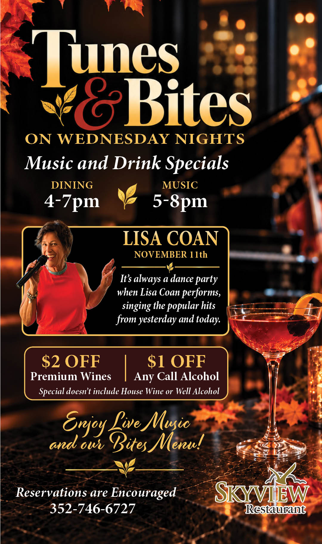 Nov 11 Lisa Coan Tunes & Bites Nov Kiosk