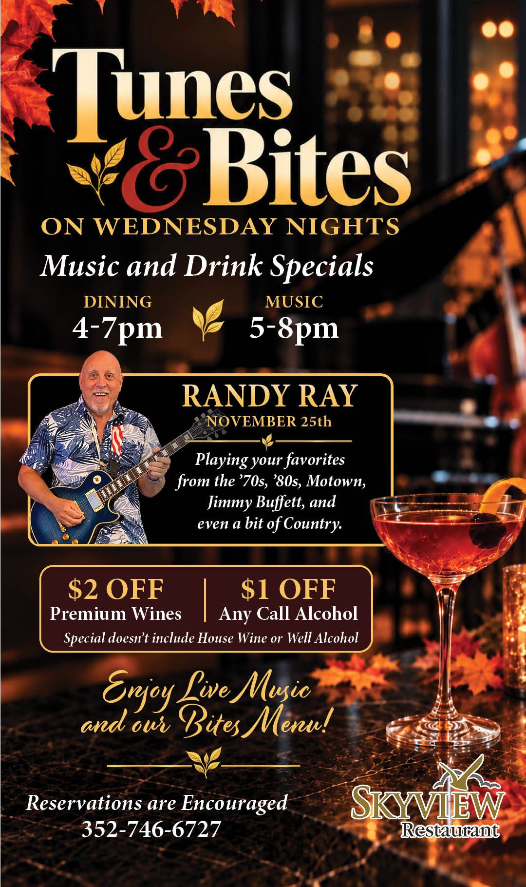 Nov 25 Randy Ray Tunes & Bites Nov Kiosk