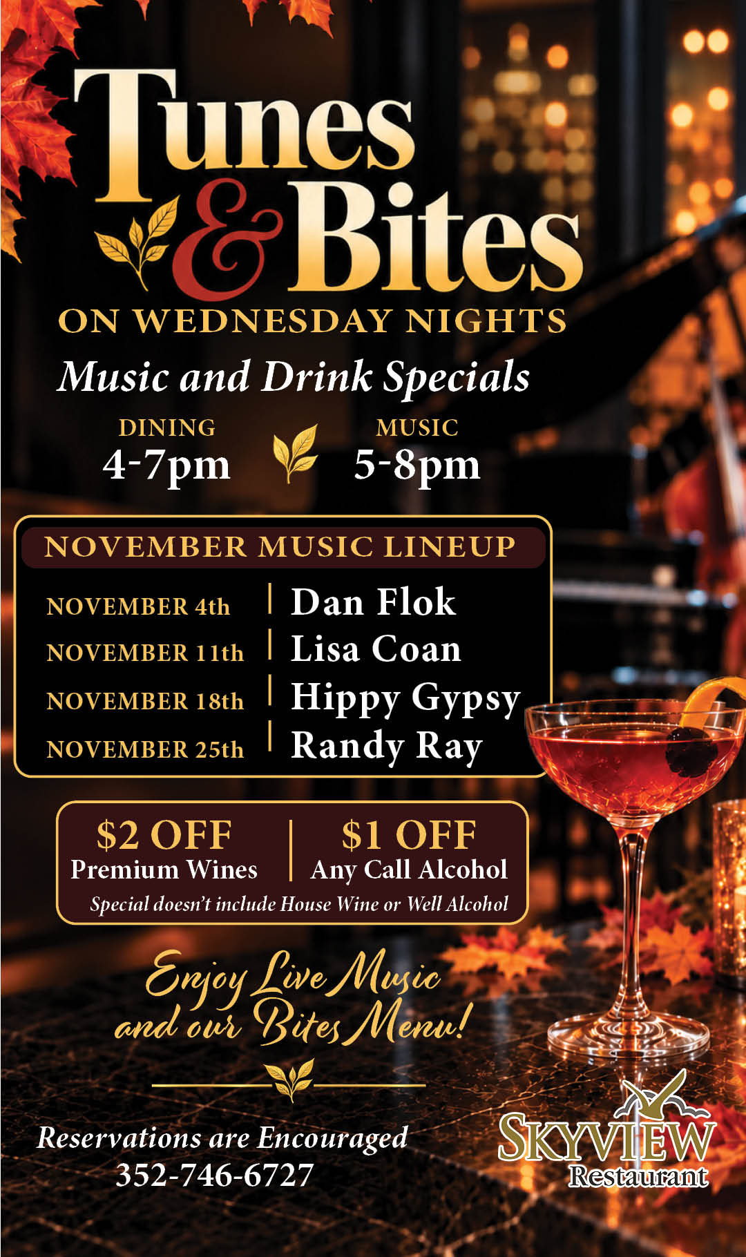 November Tunes & Bites Nov Kiosk