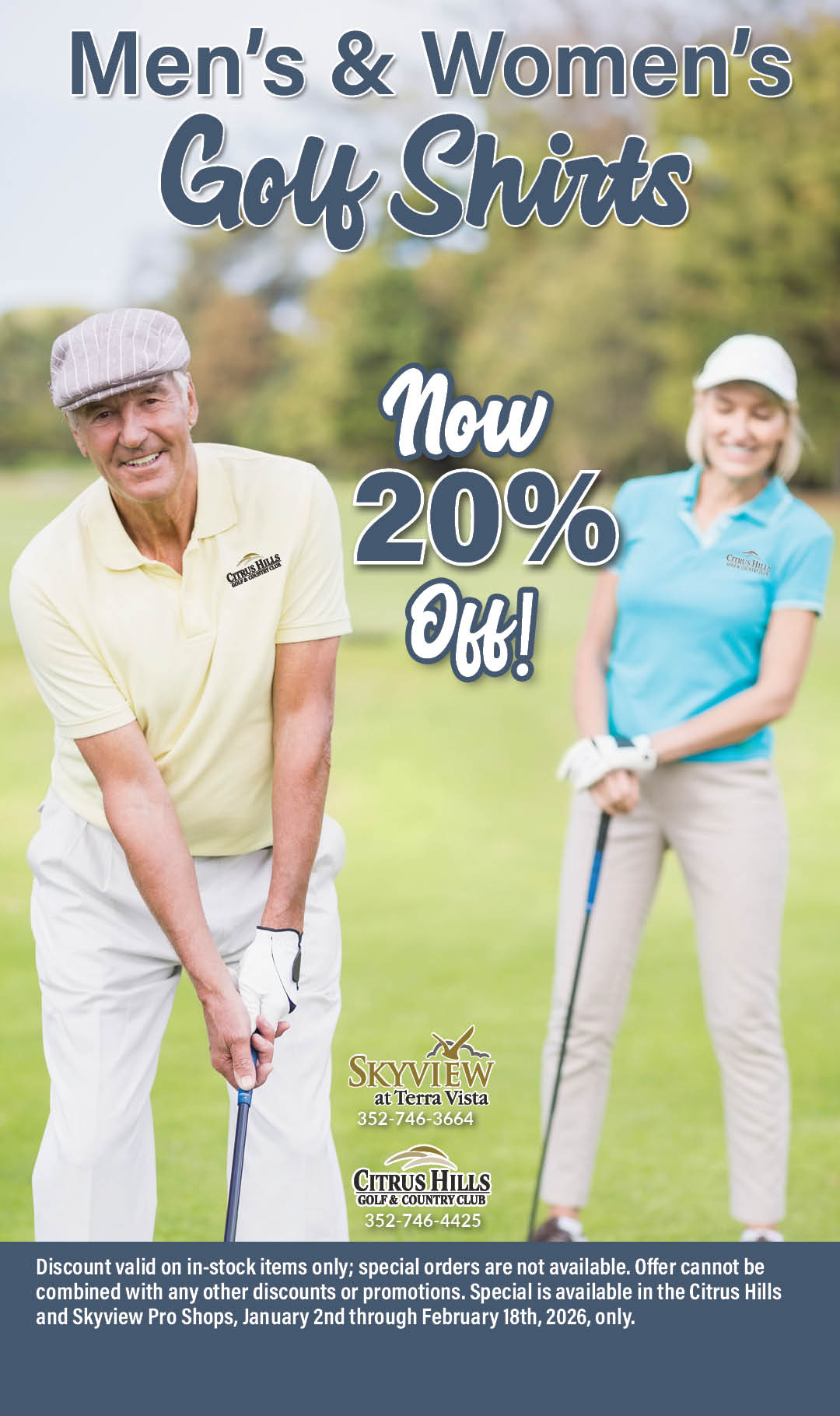 Golf Shirts Special Jan Feb 2026 Kiosk