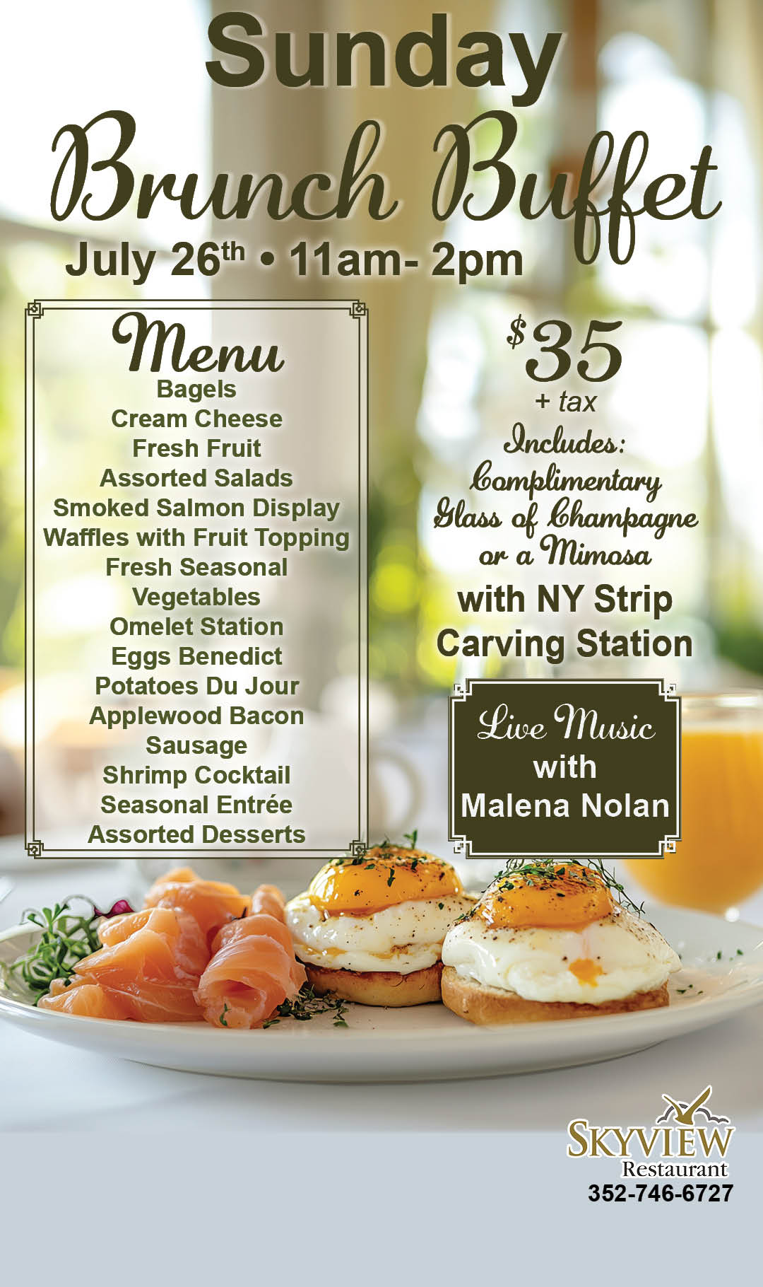 Sunday Brunch Buffet July 2026 Kiosk