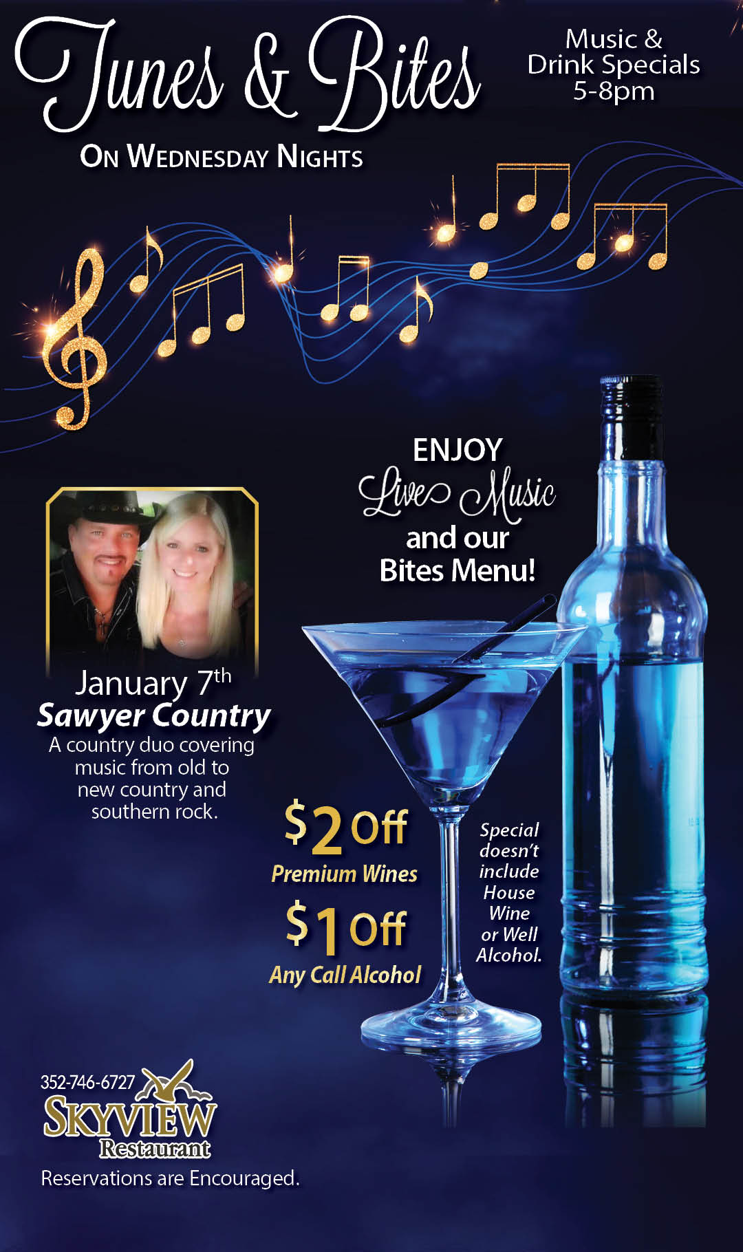 Tunes & Bites Sawyer Country January 2026 Kiosk