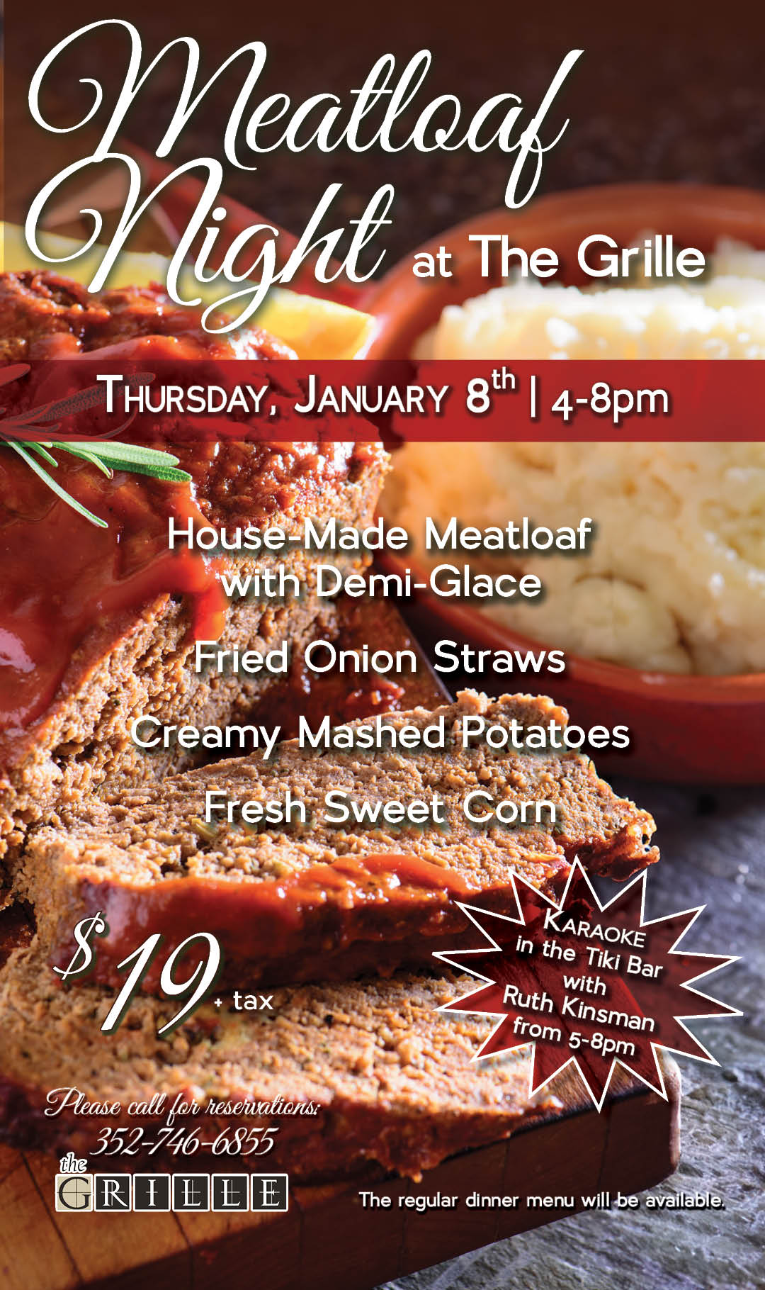 Meatloaf Night January 2026 Kiosk