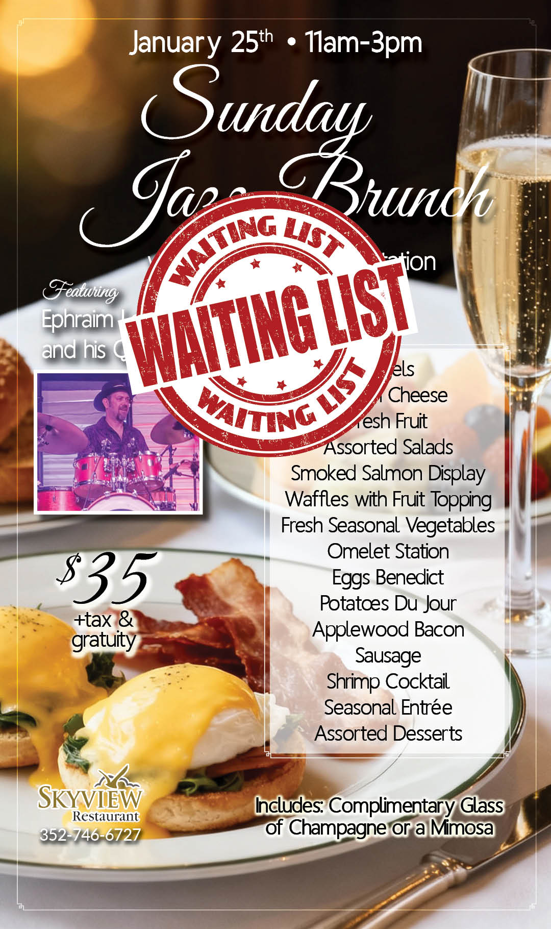 Sunday Brunch January 2026 Kiosk with Ephraim WAIT LIST