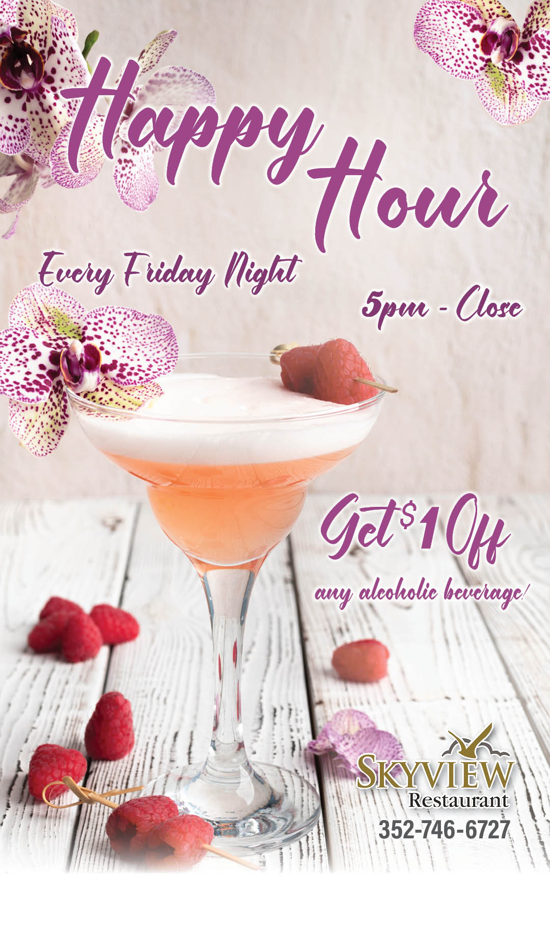 Happy Hour May 2026 kiosk