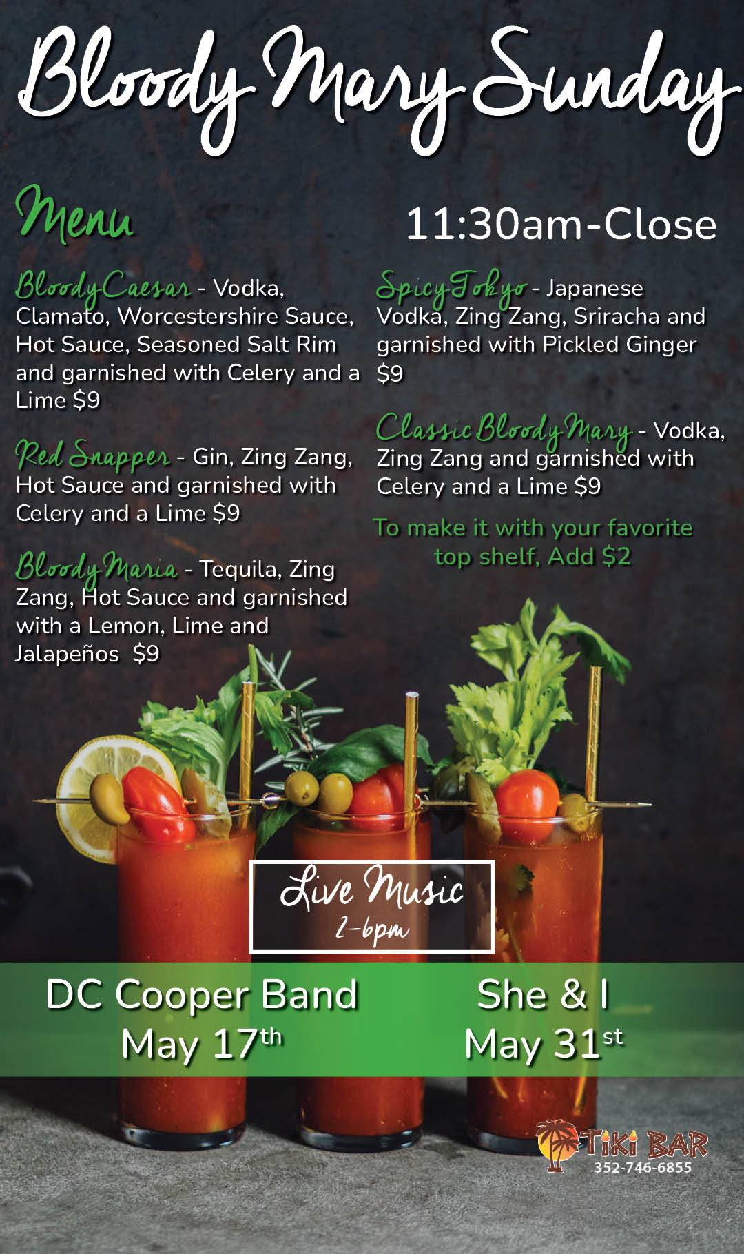 Blood Mary Sunday May 2026 Kiosk