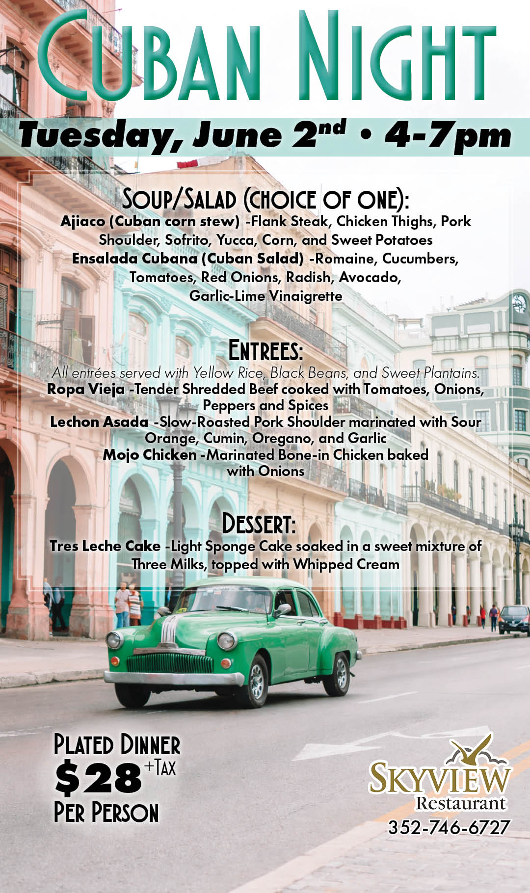 Cuban Night June 2026 Kiosk