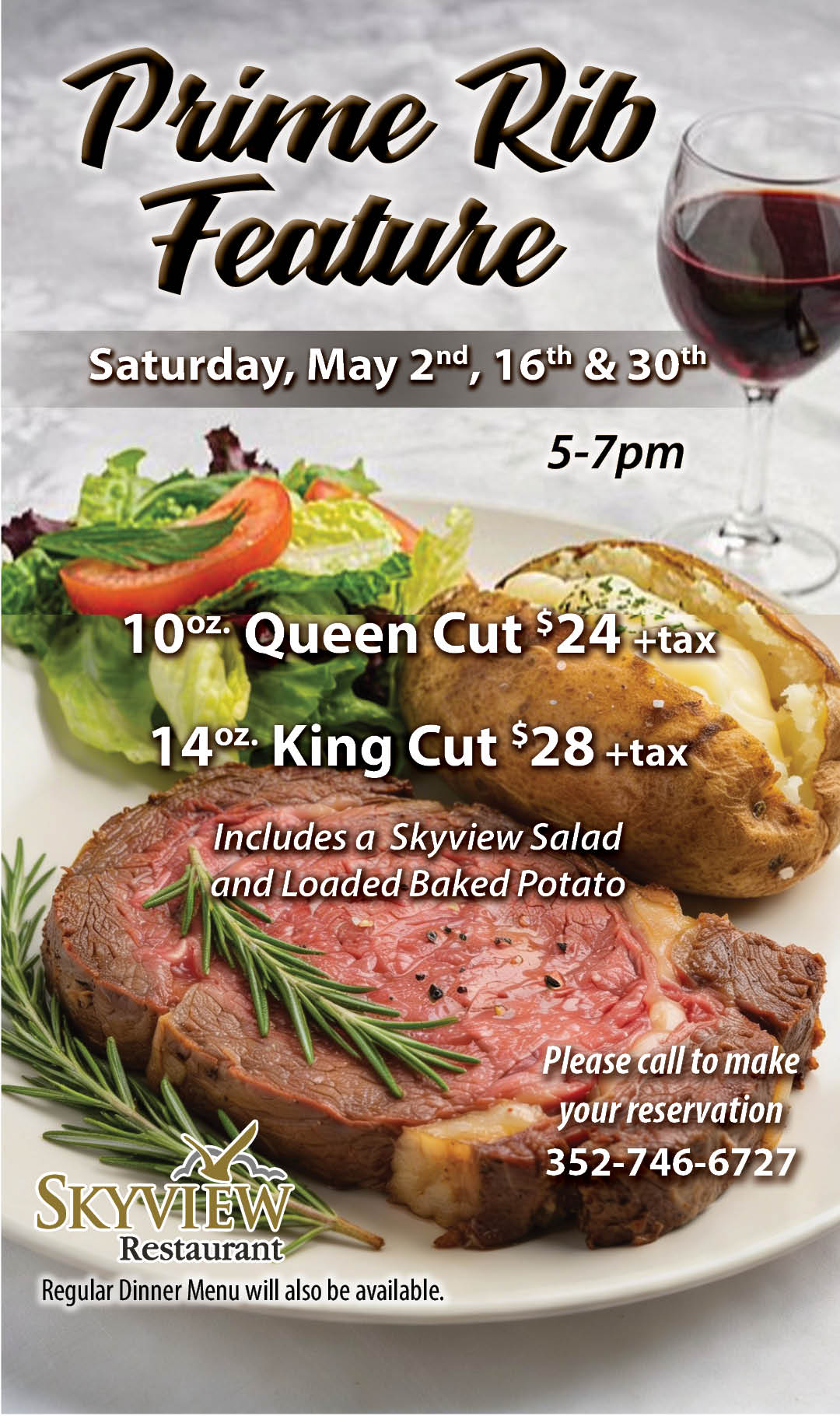 Prime Rib Feature May kiosk