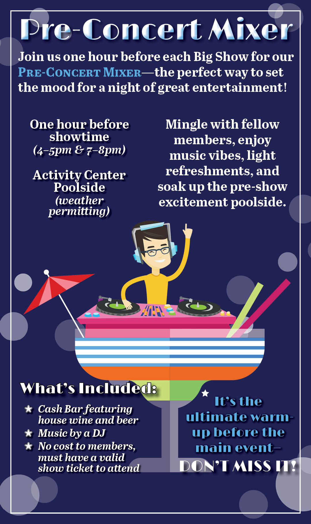 Pre-Concert Mixer Jan 2026 Kiosk