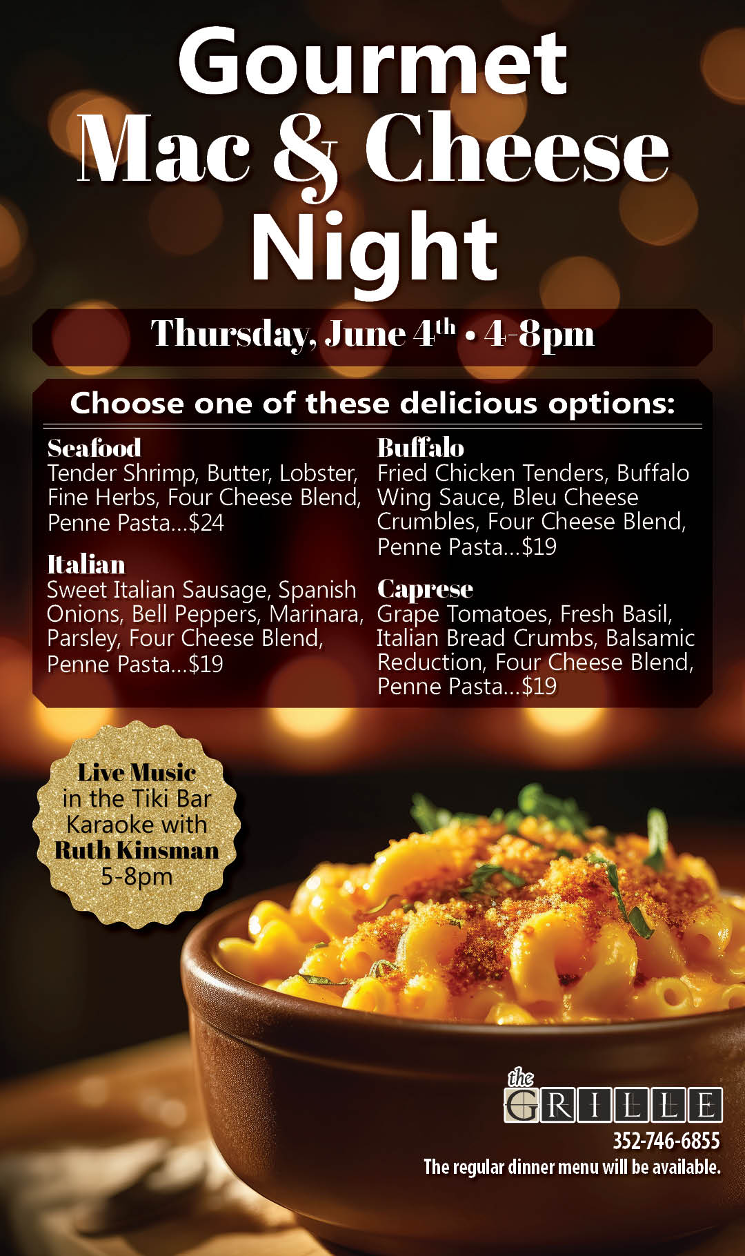 Gourmet Mac & Cheese June 2026 Kiosk