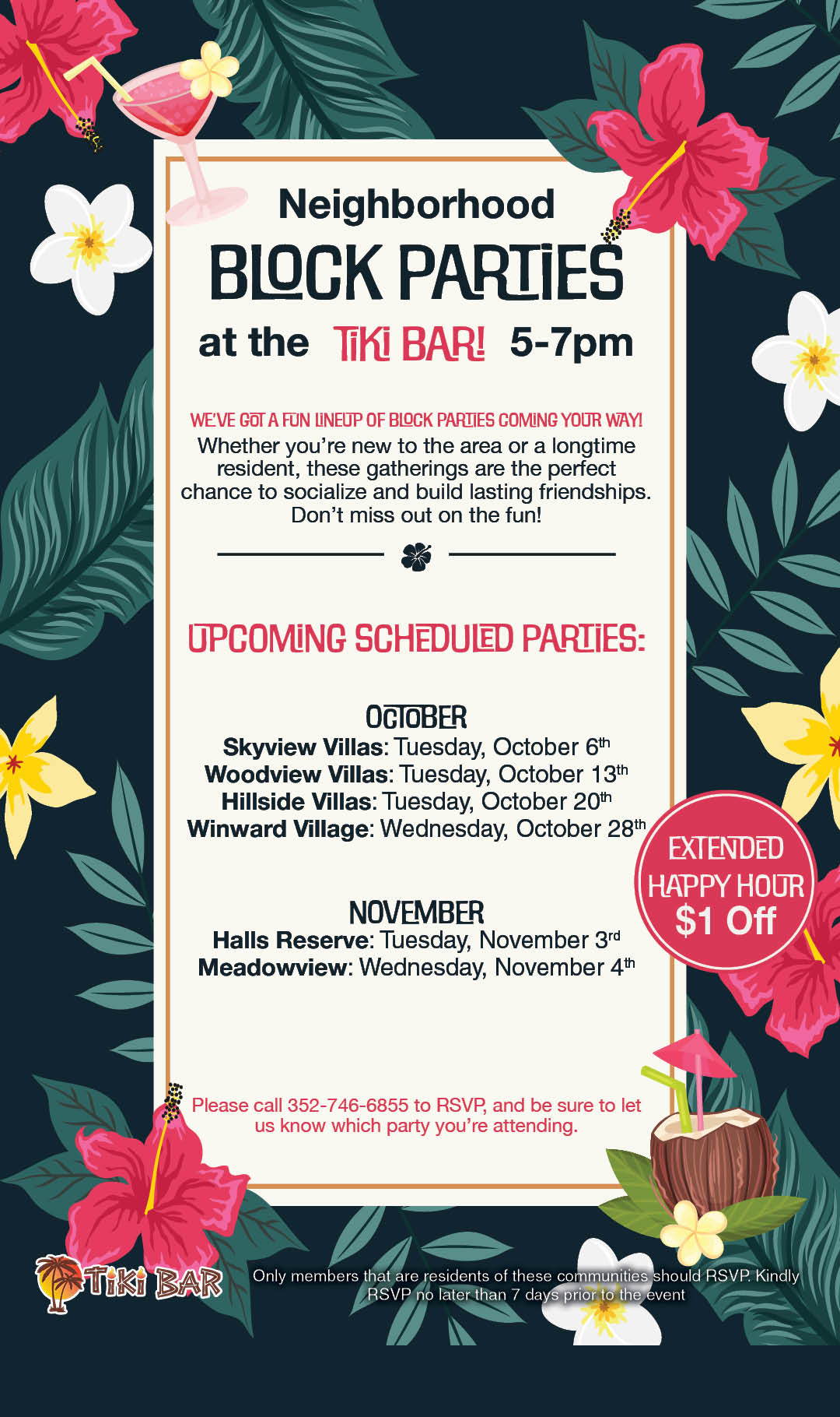 Block Parties Sept -Nov