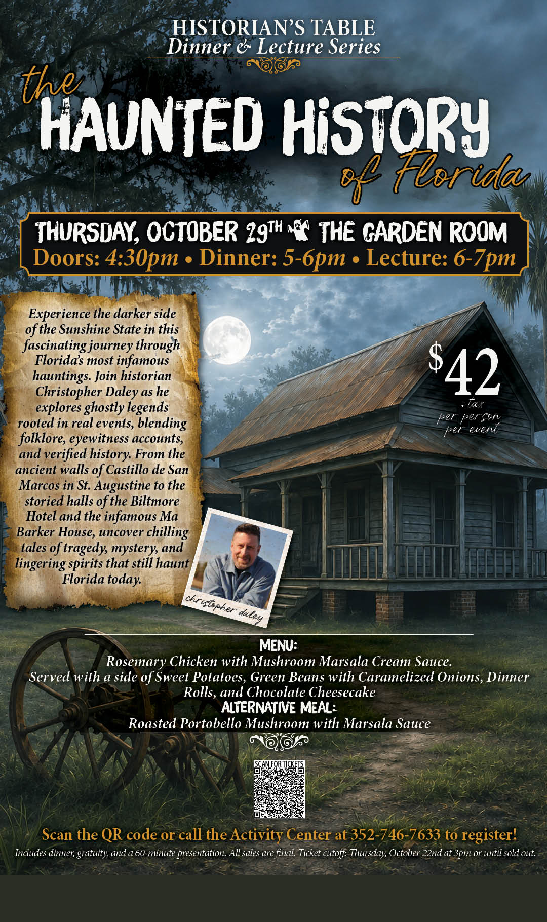 Historians Table Haunted FL Oct Kiosk