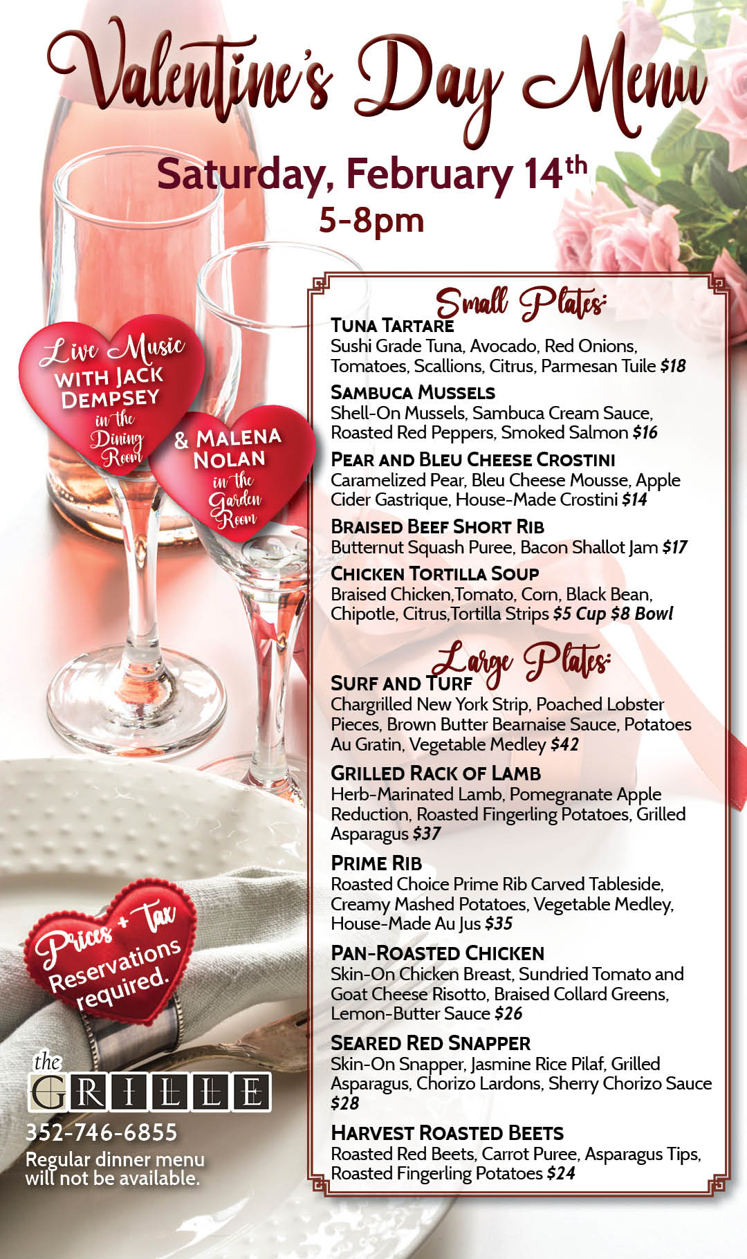Grille Valentine's Day Dinner February 2026 Kiosk