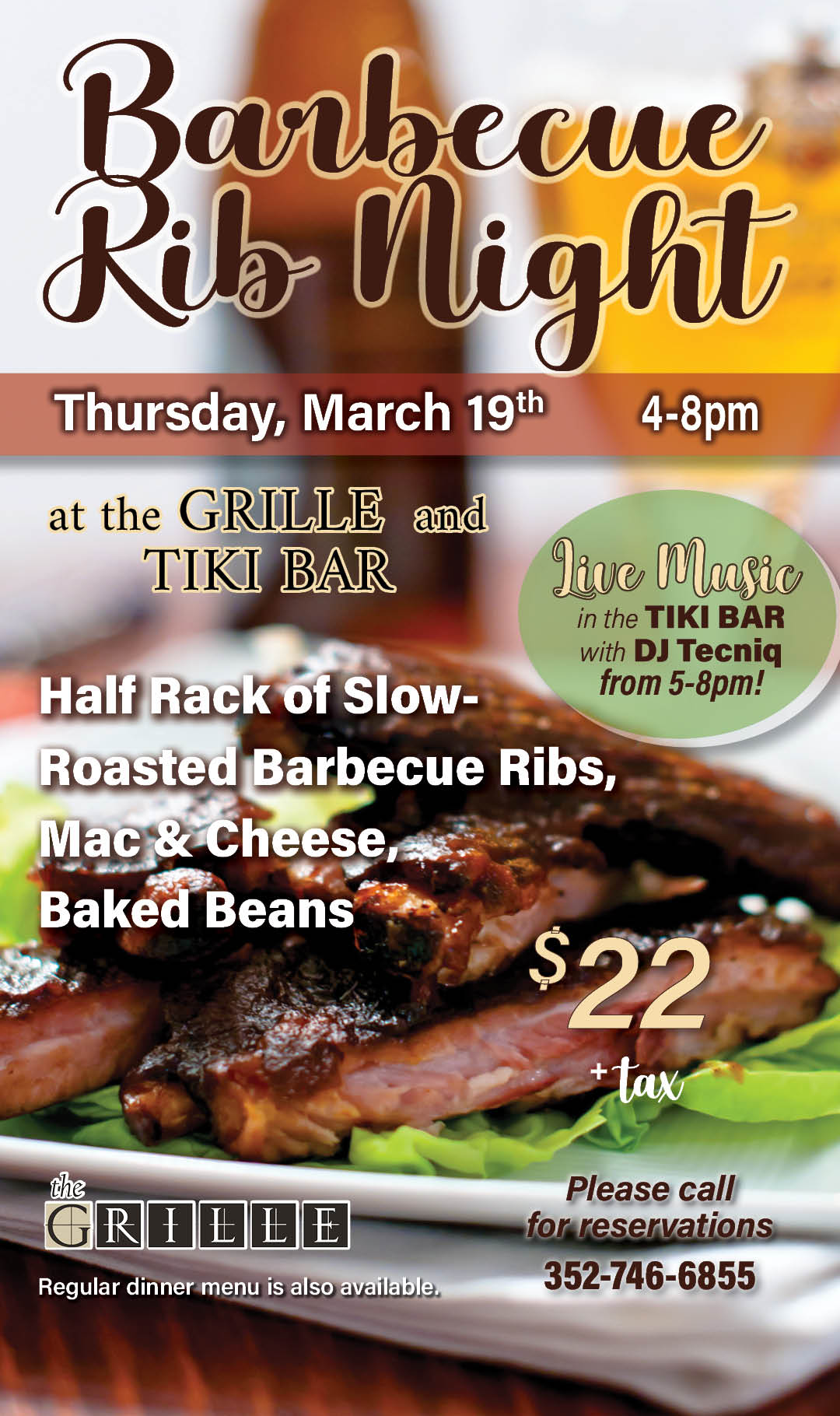 BBQ Rib Night March 2026 Kiosk