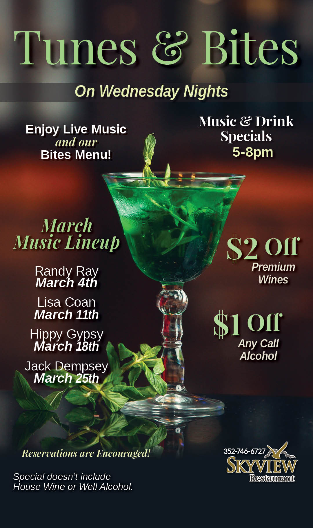 Tunes & Bites March 2026 Kiosk