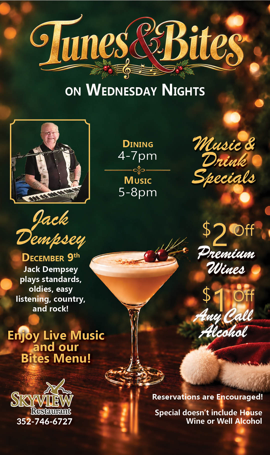 Jack Dempsey Dec 9 Tunes & Bites 2026 Kiosk