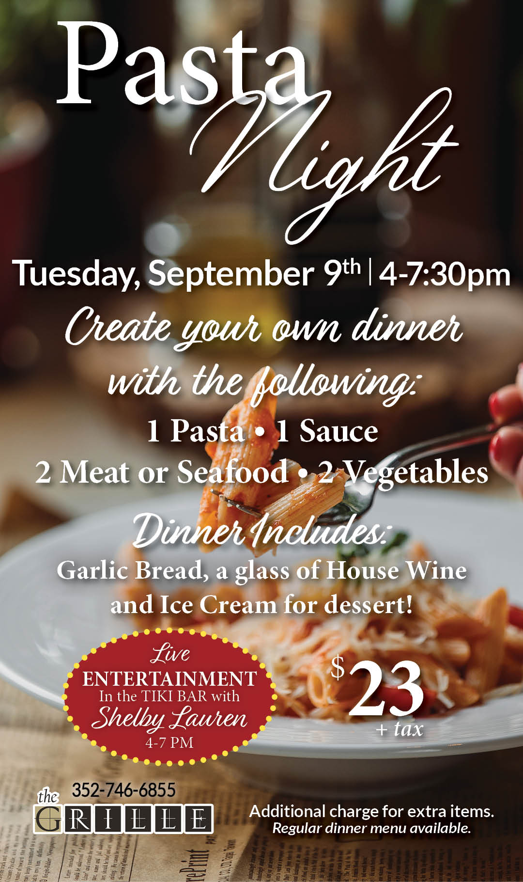 Pasta Night September 2025 KIOSK