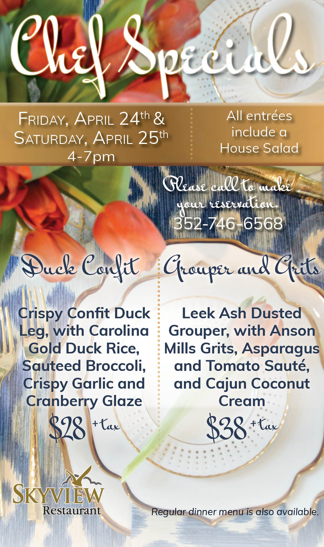 Chef Special Apr 24 and 25 2026 Kiosk