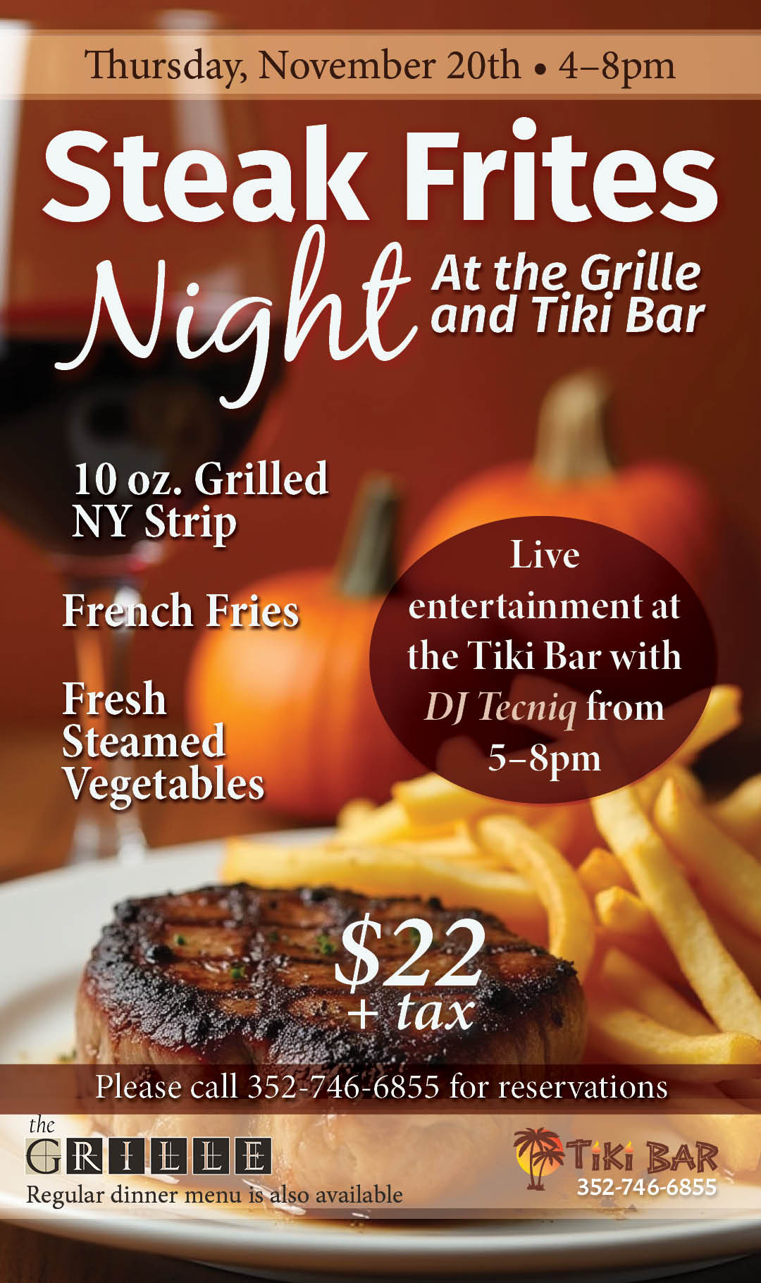 Steak Frites Night November 2025 Kiosk