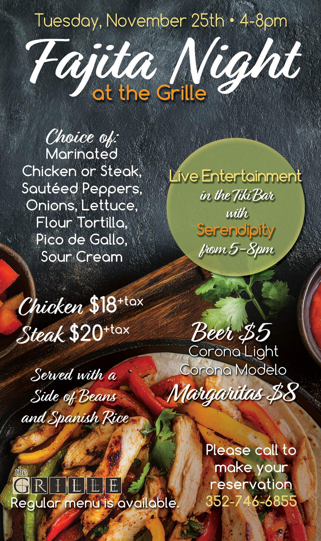 Fajita Night November 2025 Kiosk