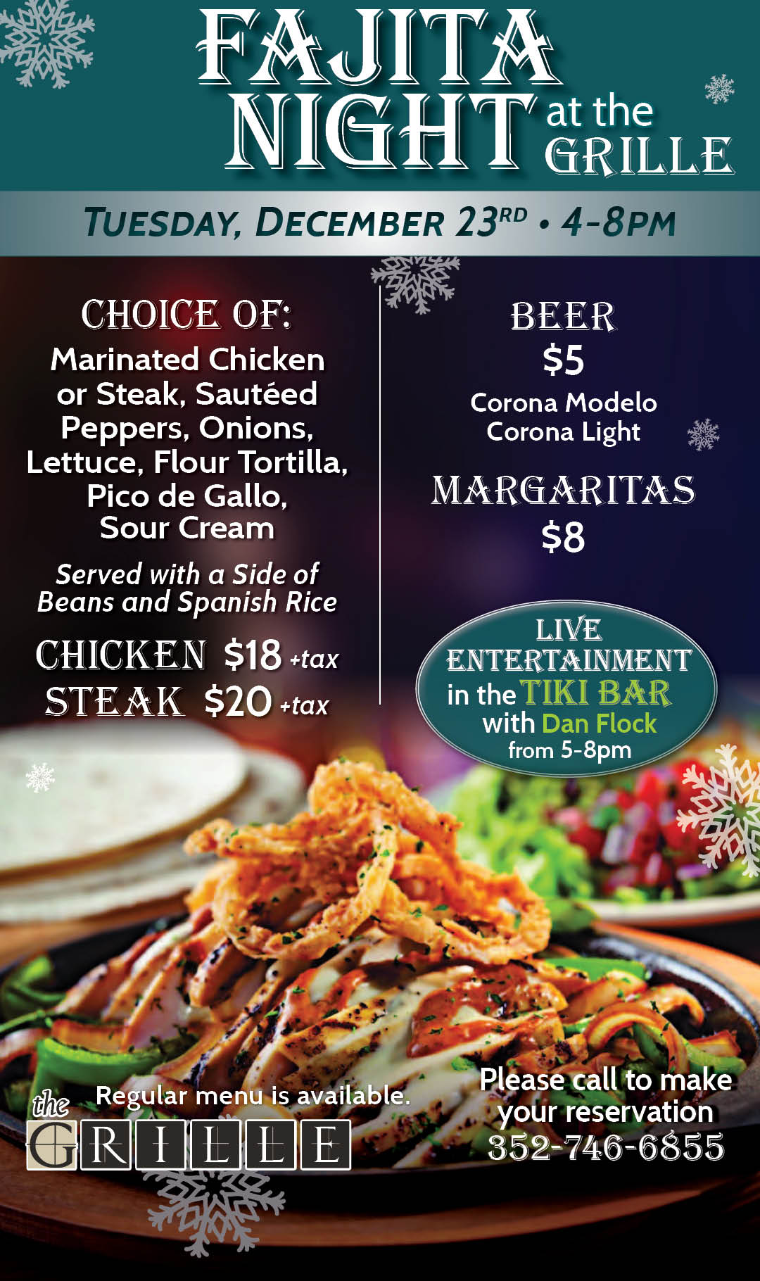 Fajita Night December 2025 Kiosk